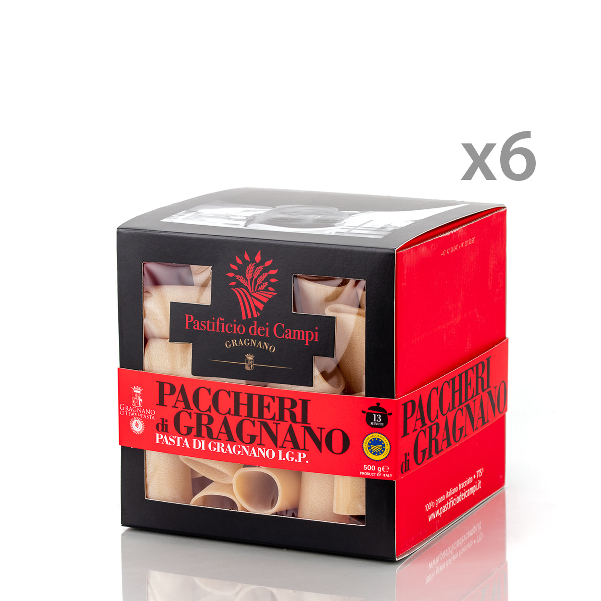 6 confezioni - Paccheri di Gragnano IGP 500 gr. Pastificio dei Campi vista0