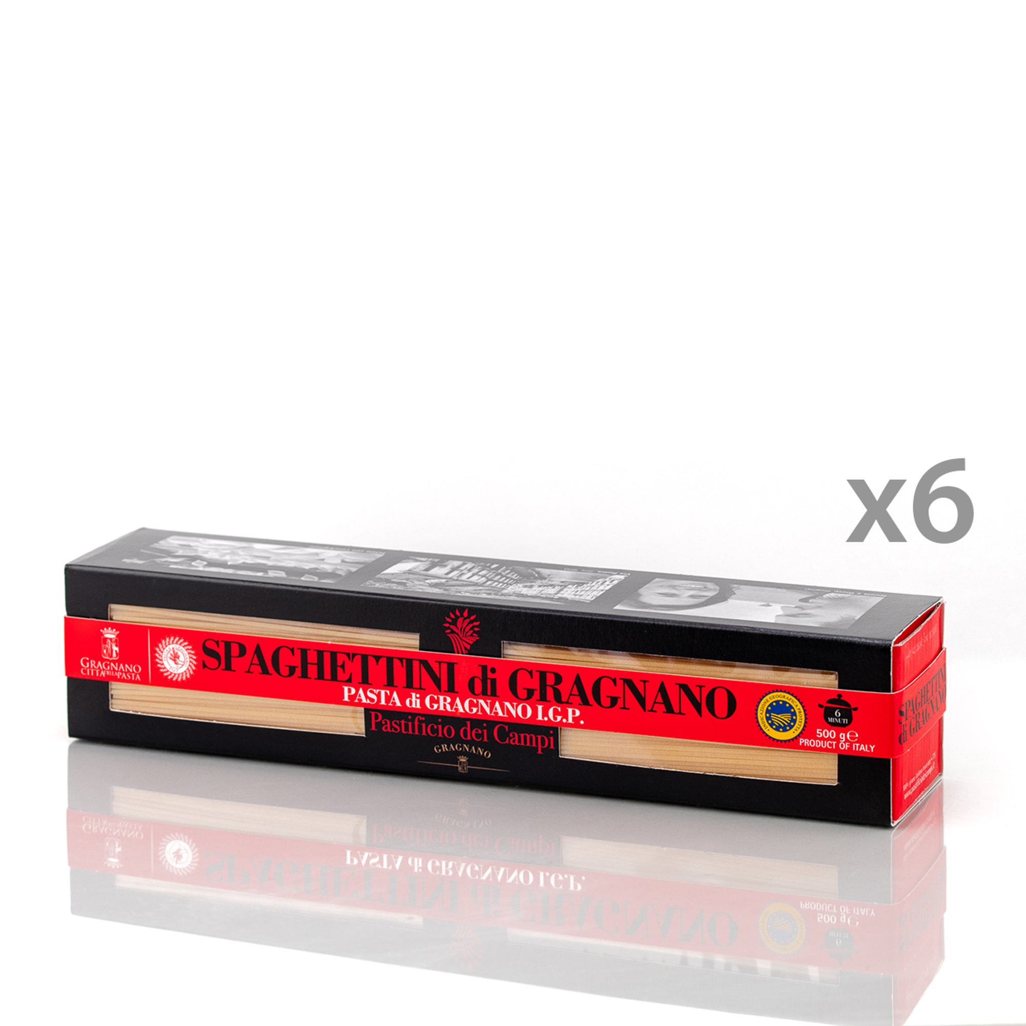 6 confezioni - Spaghettini di Gragnano IGP 500 gr. Pastificio dei Campi vista0
