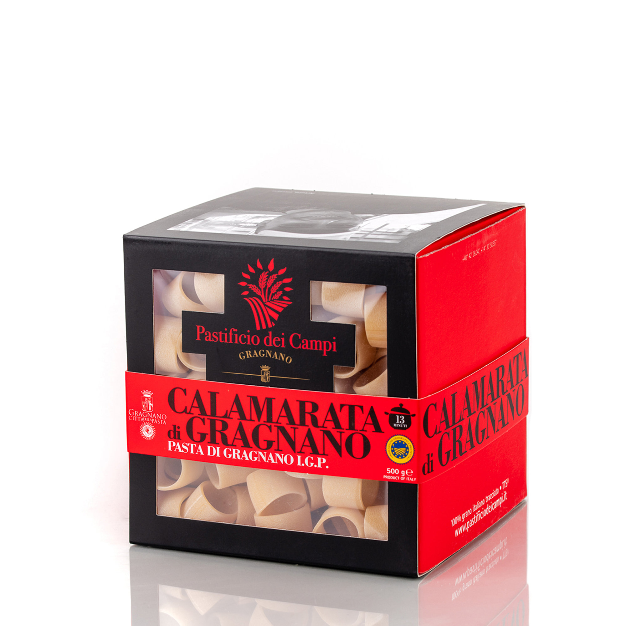 6 confezioni miste 500 gr: 2 Calamarata, 2 Paccheri, 2 Rigatoni Pastificio dei Campi vista1