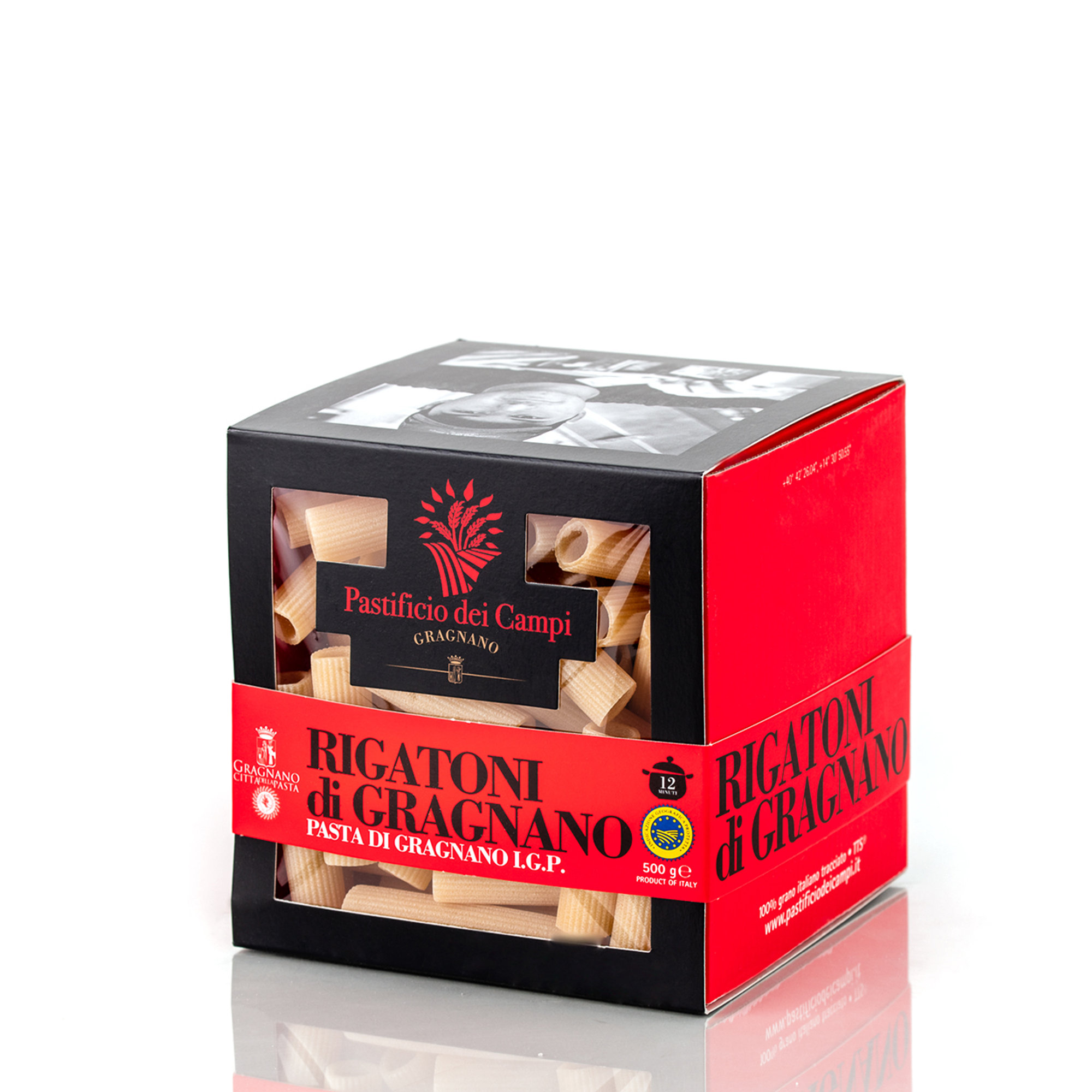 6 confezioni miste 500 gr: 2 Calamarata, 2 Paccheri, 2 Rigatoni Pastificio dei Campi vista3