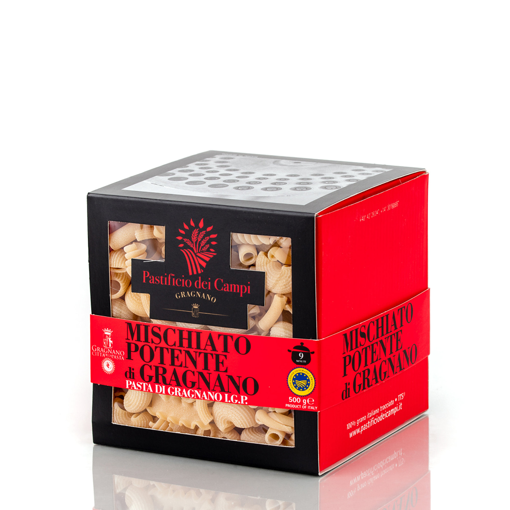 6 confezioni miste 500 gr: 2 Paccheri, 2 Mischiato Potente, 2 Penne Mezzane Rigate Pastificio dei Campi vista2