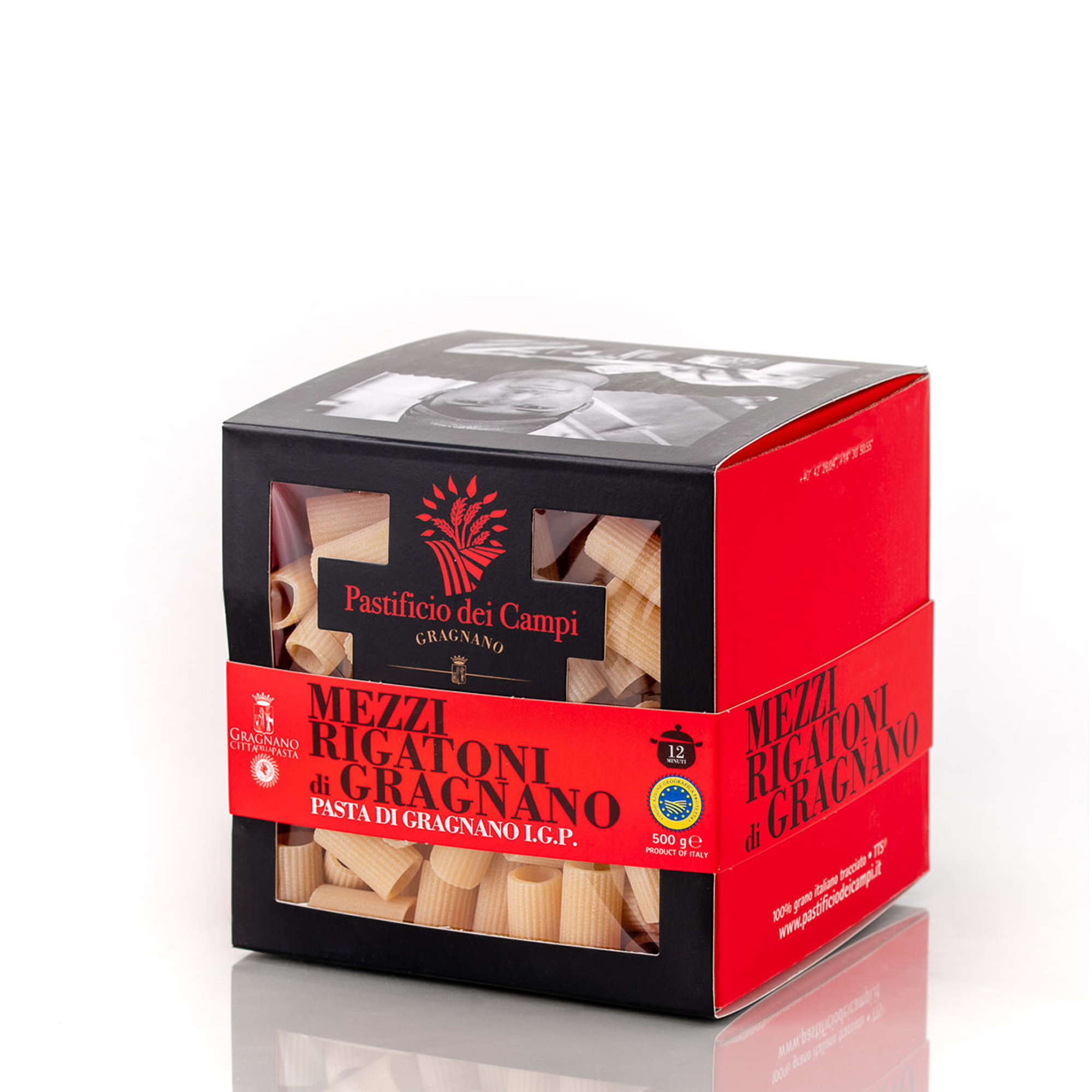 6 confezioni miste 500 gr: 2 Fusilli Corti, 2 Mezzi Rigatoni, 2 Penne Mezzane Rigate Pastificio dei Campi vista2