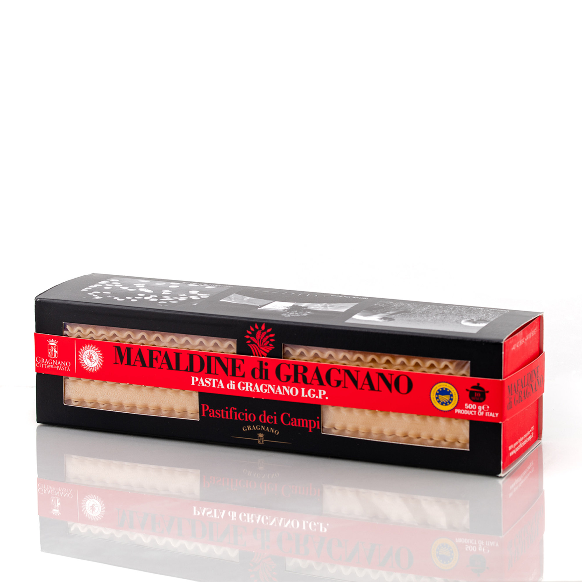 6 confezioni miste 500 gr: 2 Mafaldine, 2 Spaghetti, 2 Ziti Pastificio dei Campi vista1