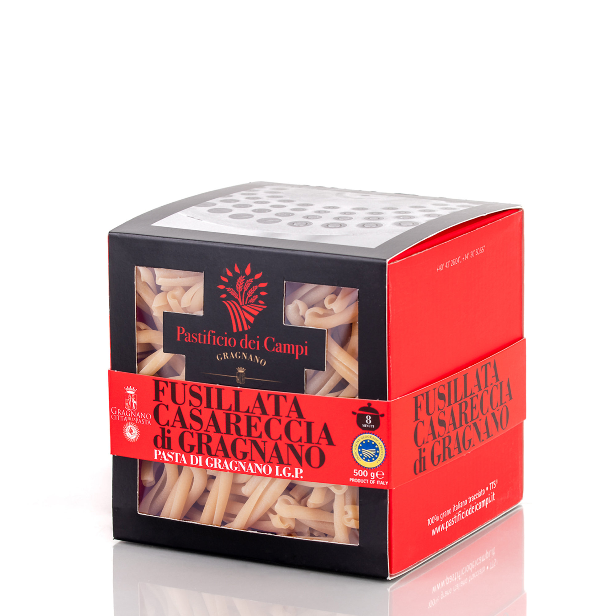 6 confezioni miste 500 gr:  1 Bucatini, 1 Calamarata, 1 Fusillata casereccia, 1 Mafaldone, 1 Spaghetti, 1 Ziti Pastificio dei Campi vista3