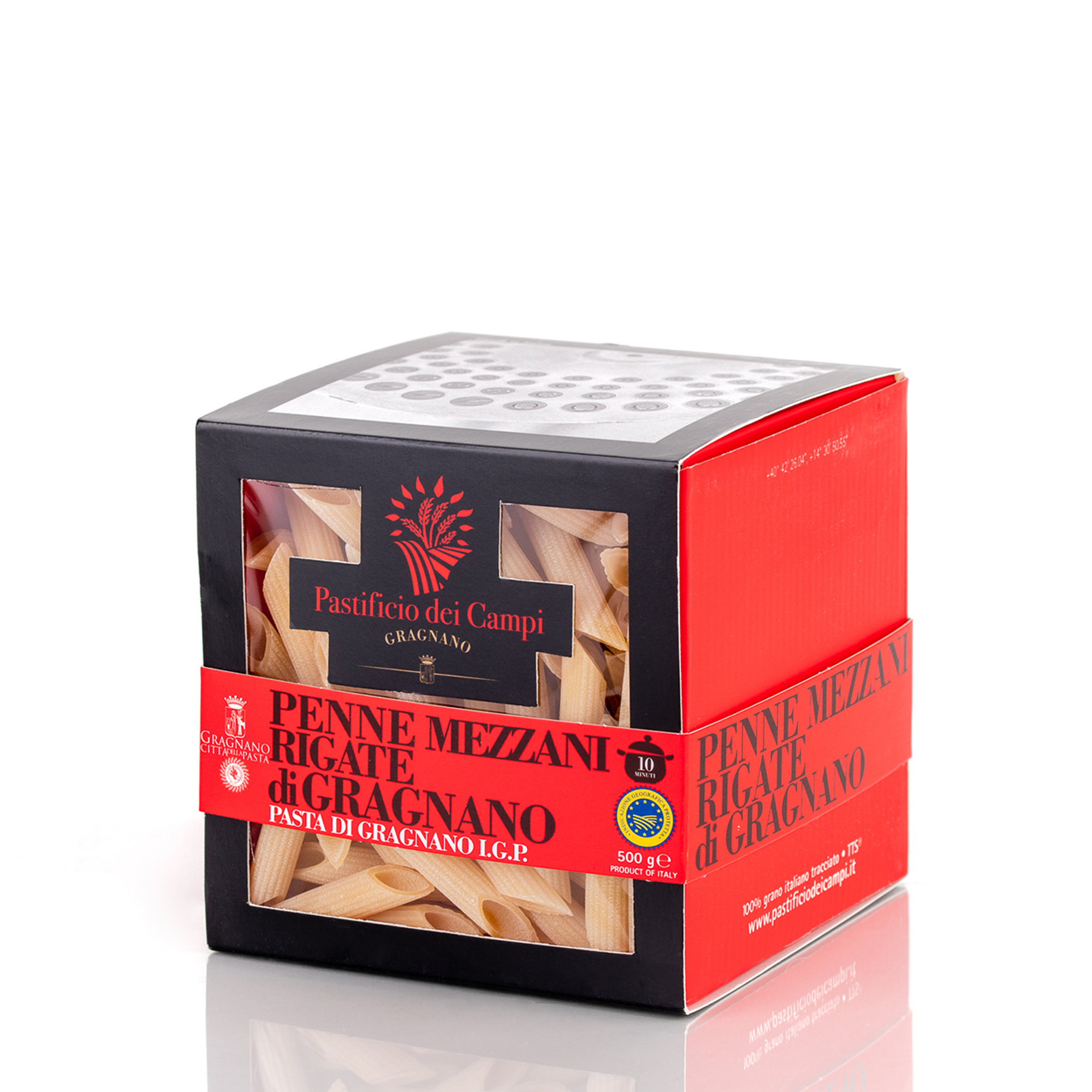 6 confezioni miste 500 gr: 1 Eliche, 1 Penne Mezzane Rigate, 1 Spaghetti, 1 Rigatoni, 1 Vermicelli, 1 fusilli lunghi Pastificio dei Campi vista2