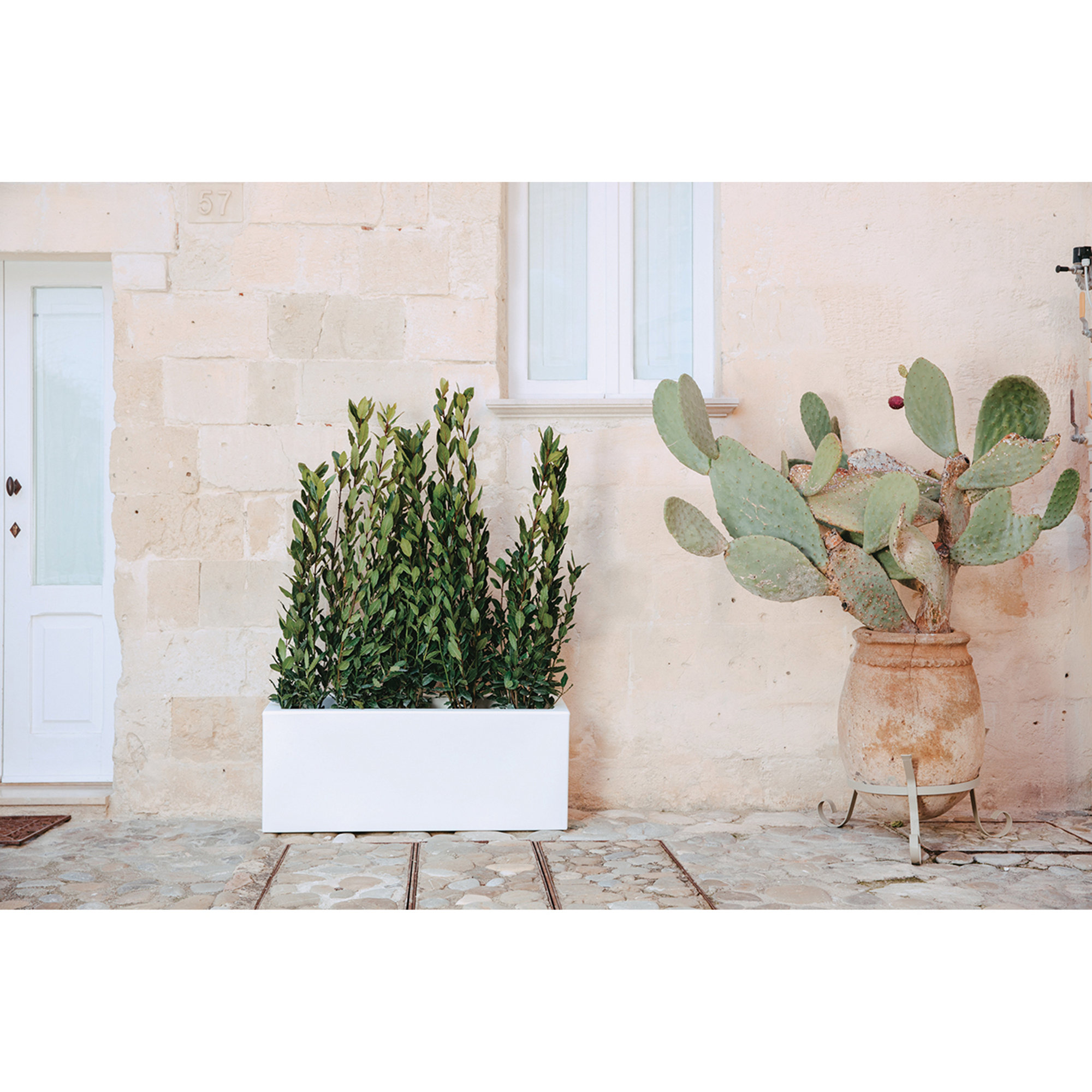 Fioriera MATERA 100x40x40, bianco Monacis vista1