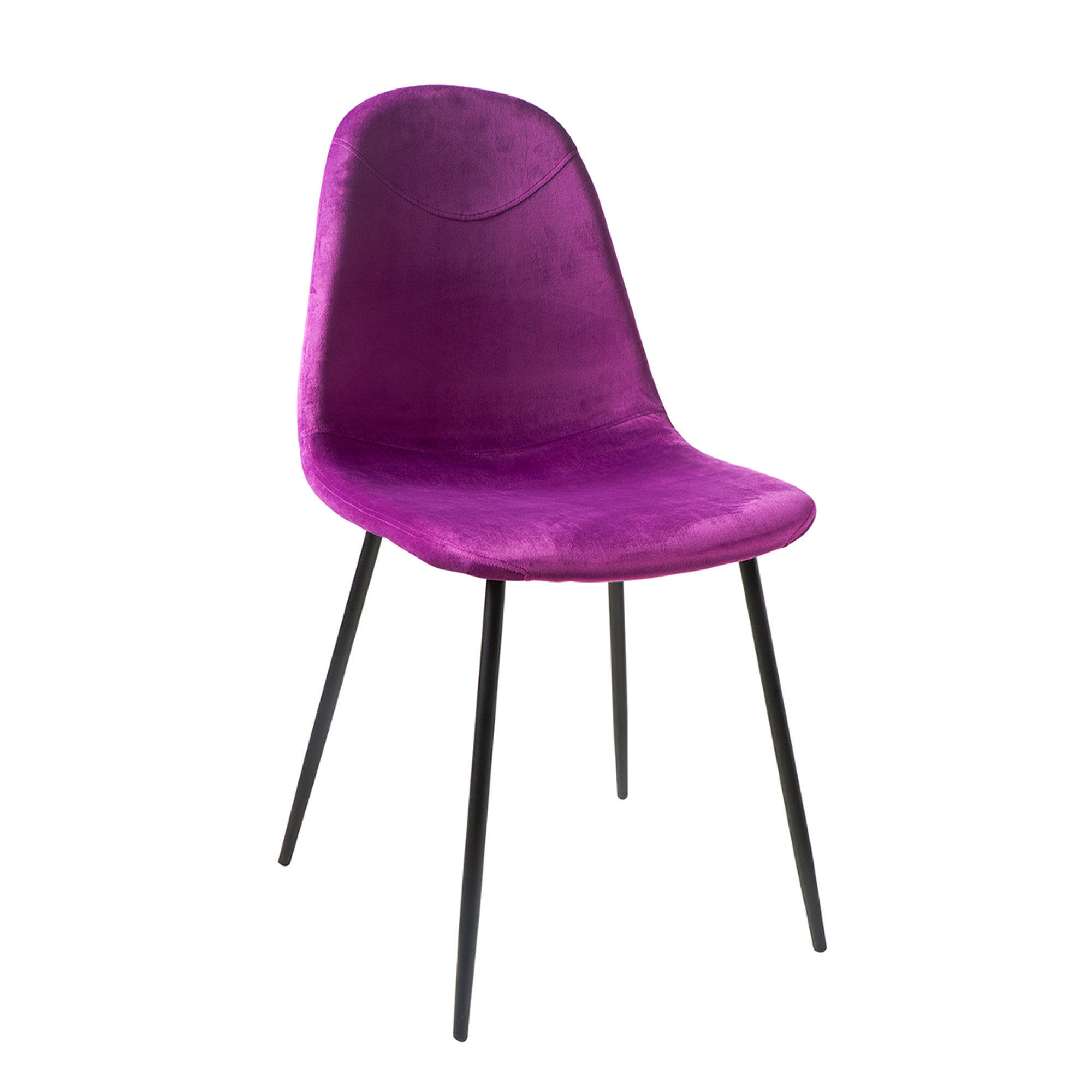 Paddy - chaise velours aubergine Mexican interior vista0