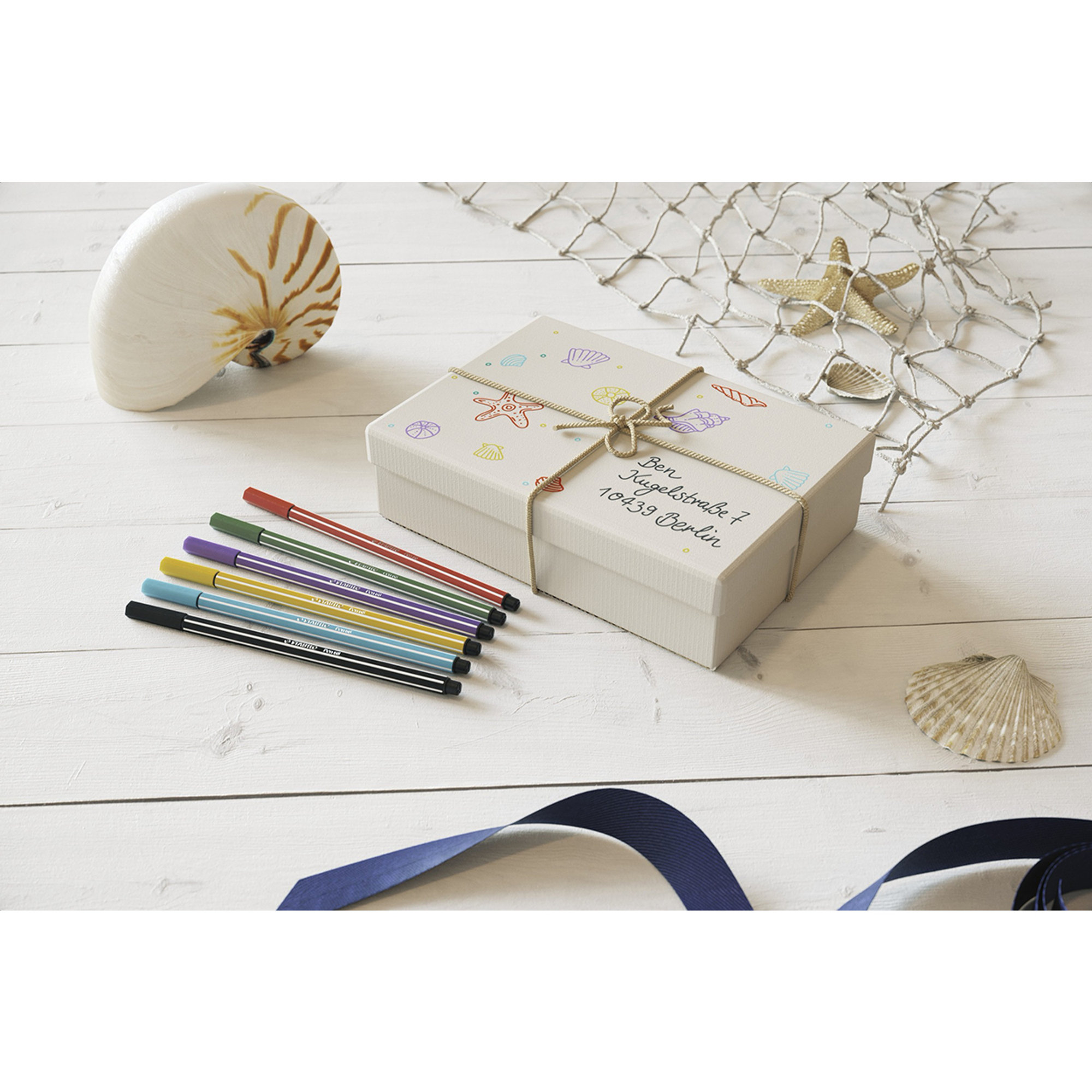 Marcador Premium - STABILO Pen 68 - Caja metálica de 40 - Colores surtidos Stabilo vista5