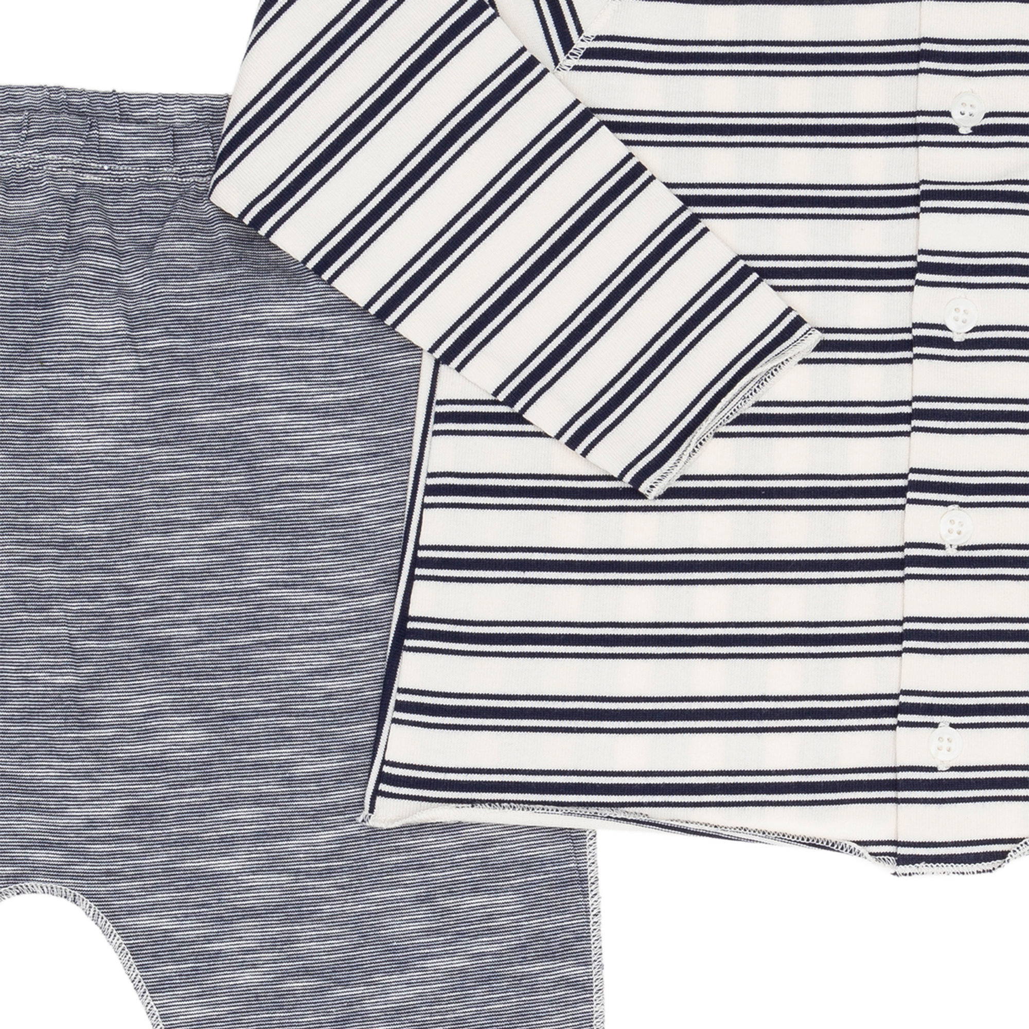 Completo a righe con pantalone e cardigan FRUGOO vista6