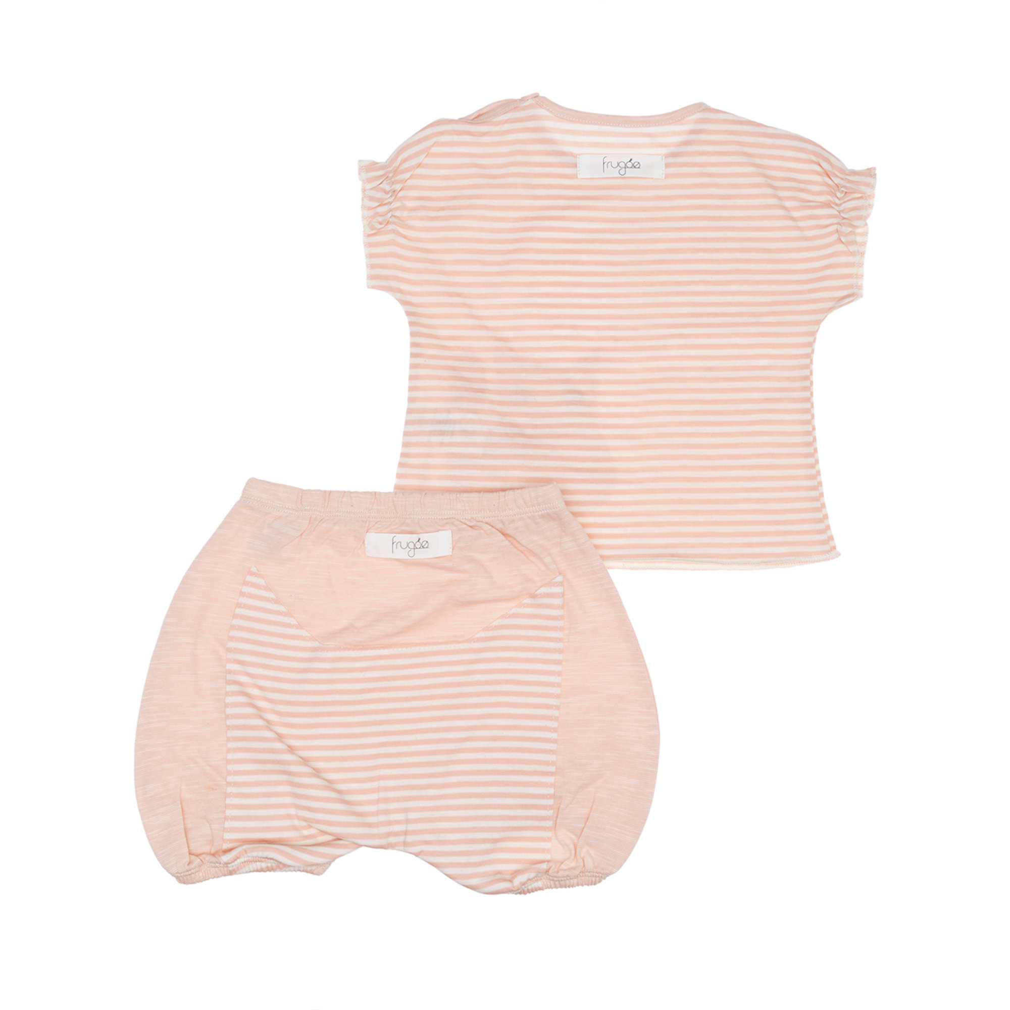 Compelto rosa coulotte e t-shirt FRUGOO vista2