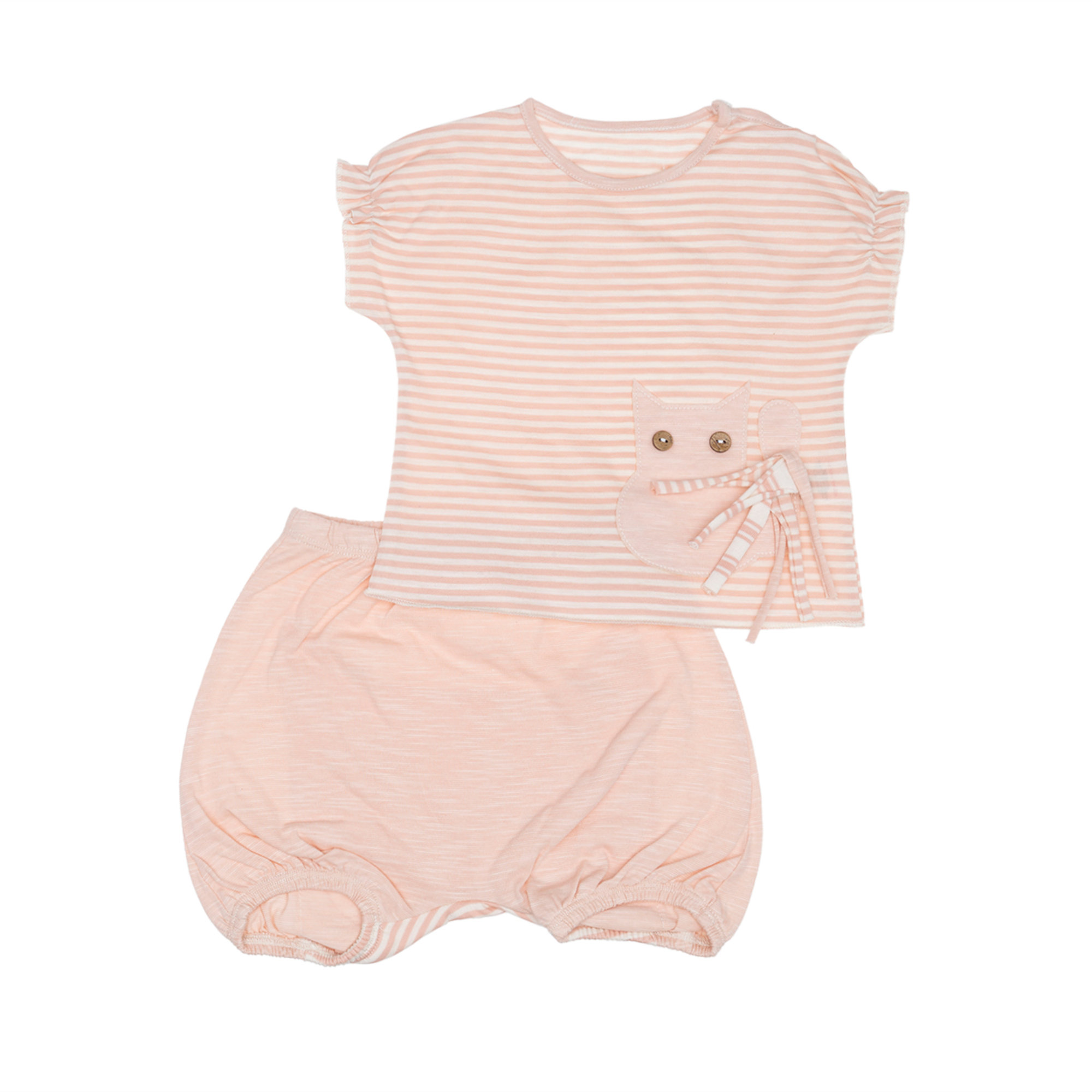Compelto rosa coulotte e t-shirt FRUGOO vista0