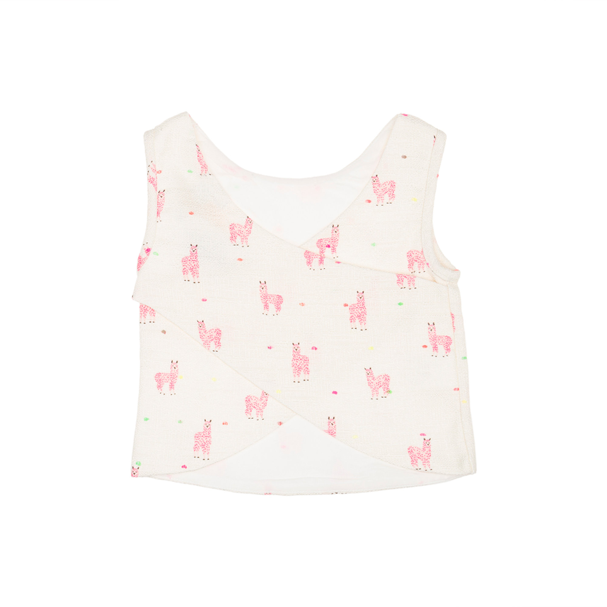 Blusa beige con lama rosa Yellowsub vista1