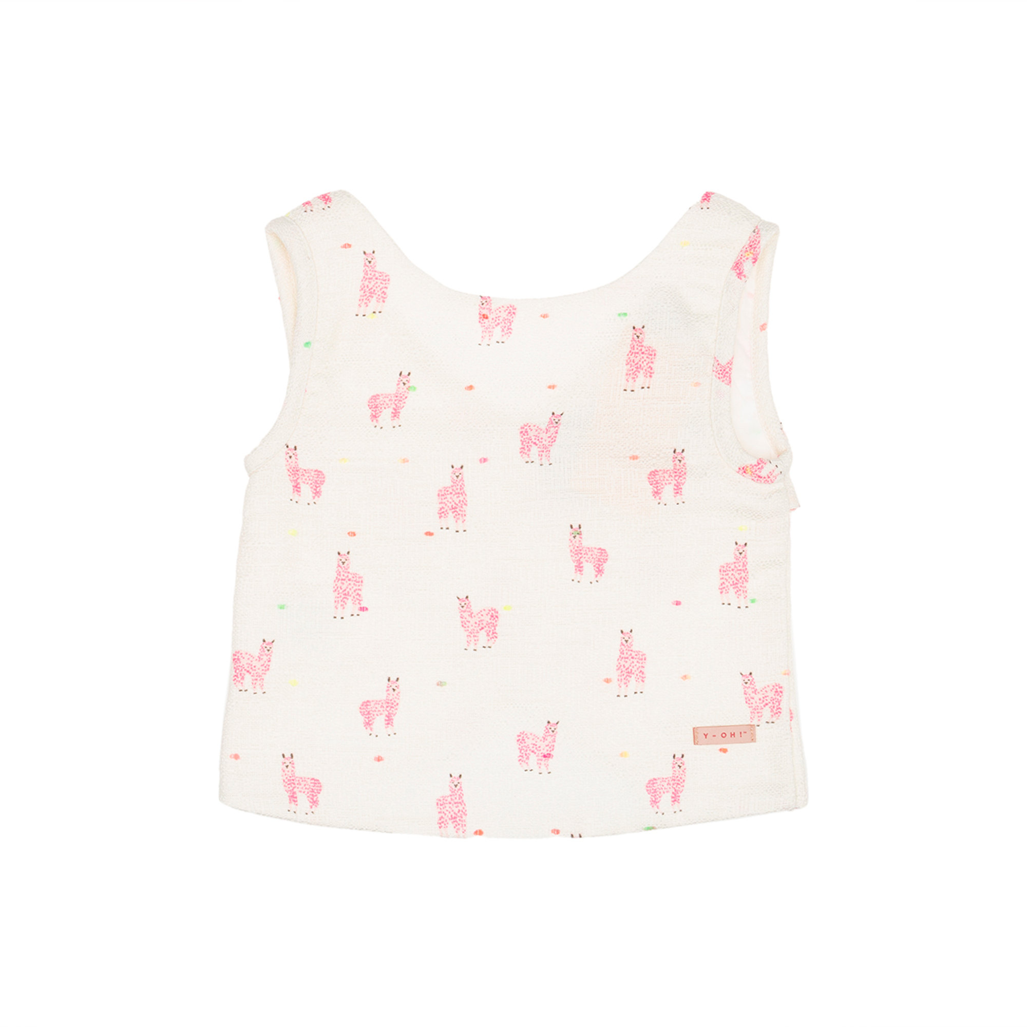 Blusa beige con lama rosa Yellowsub vista0