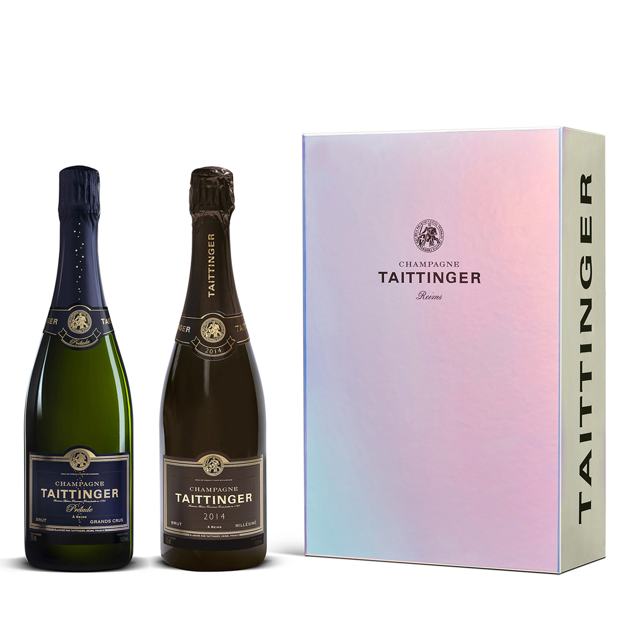 Cofanetto "Duetto" Champagne: Brut Millesimato 2014 - Prélude Grands Crus Taittinger vista0
