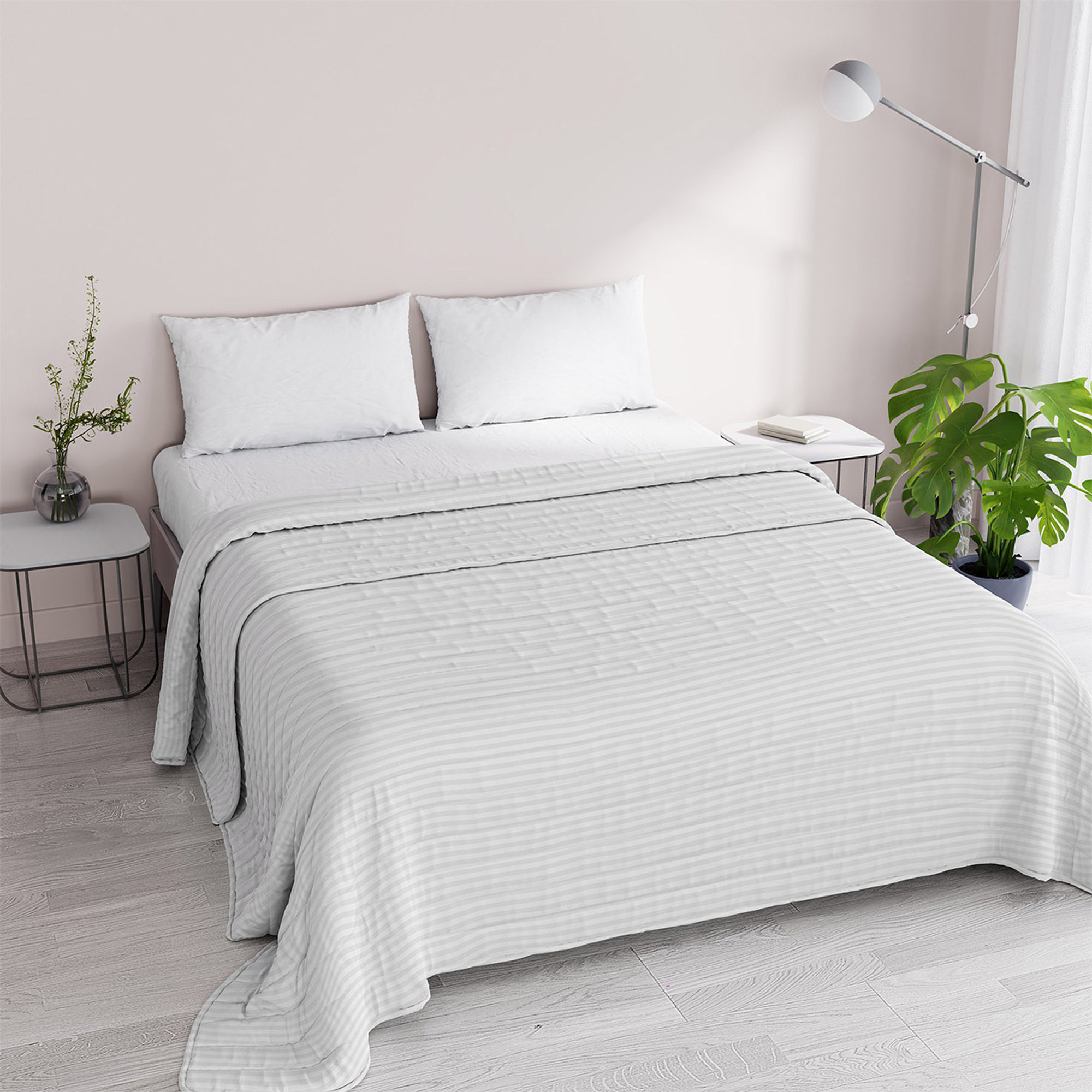 Ligne Satin édredon d'été, blanc DATEX vista4