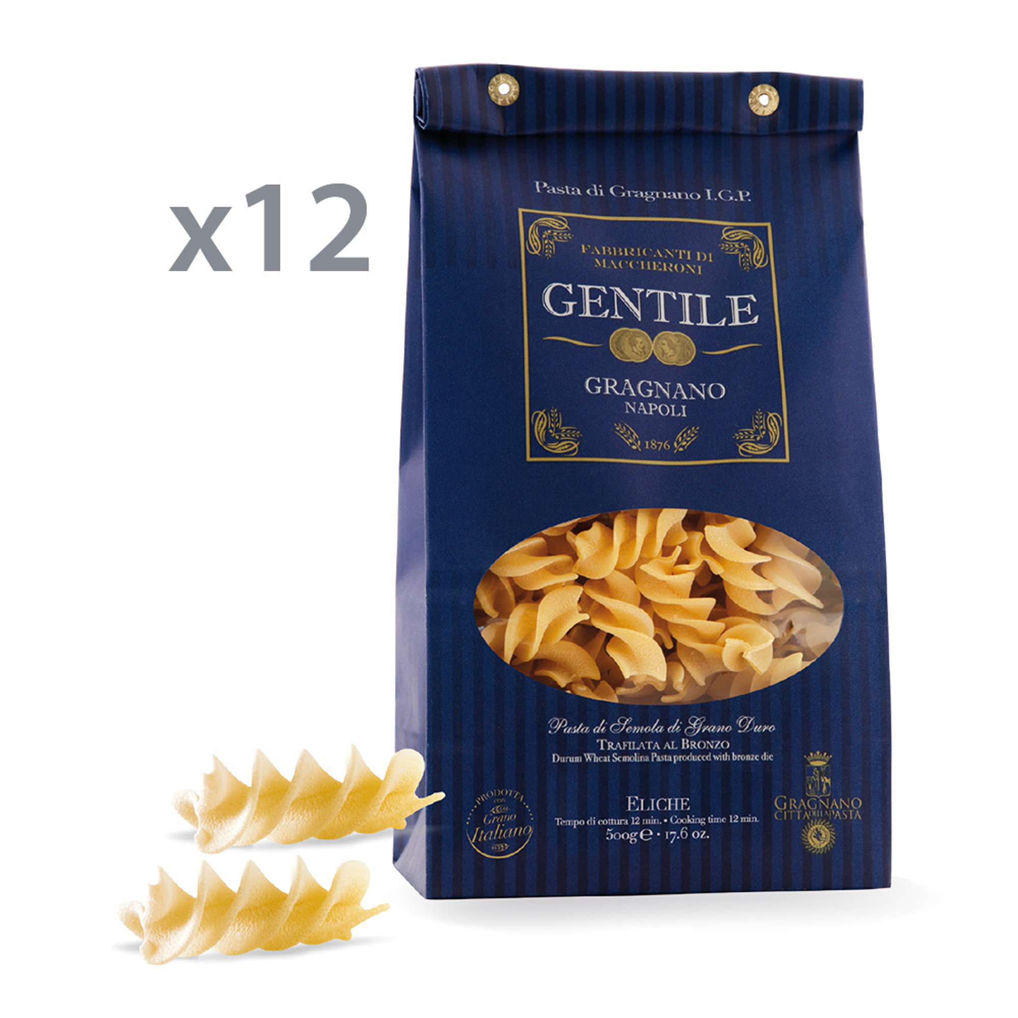 12 Conf. da 500 gr - Eliche di semola di grano duro Gentile vista0