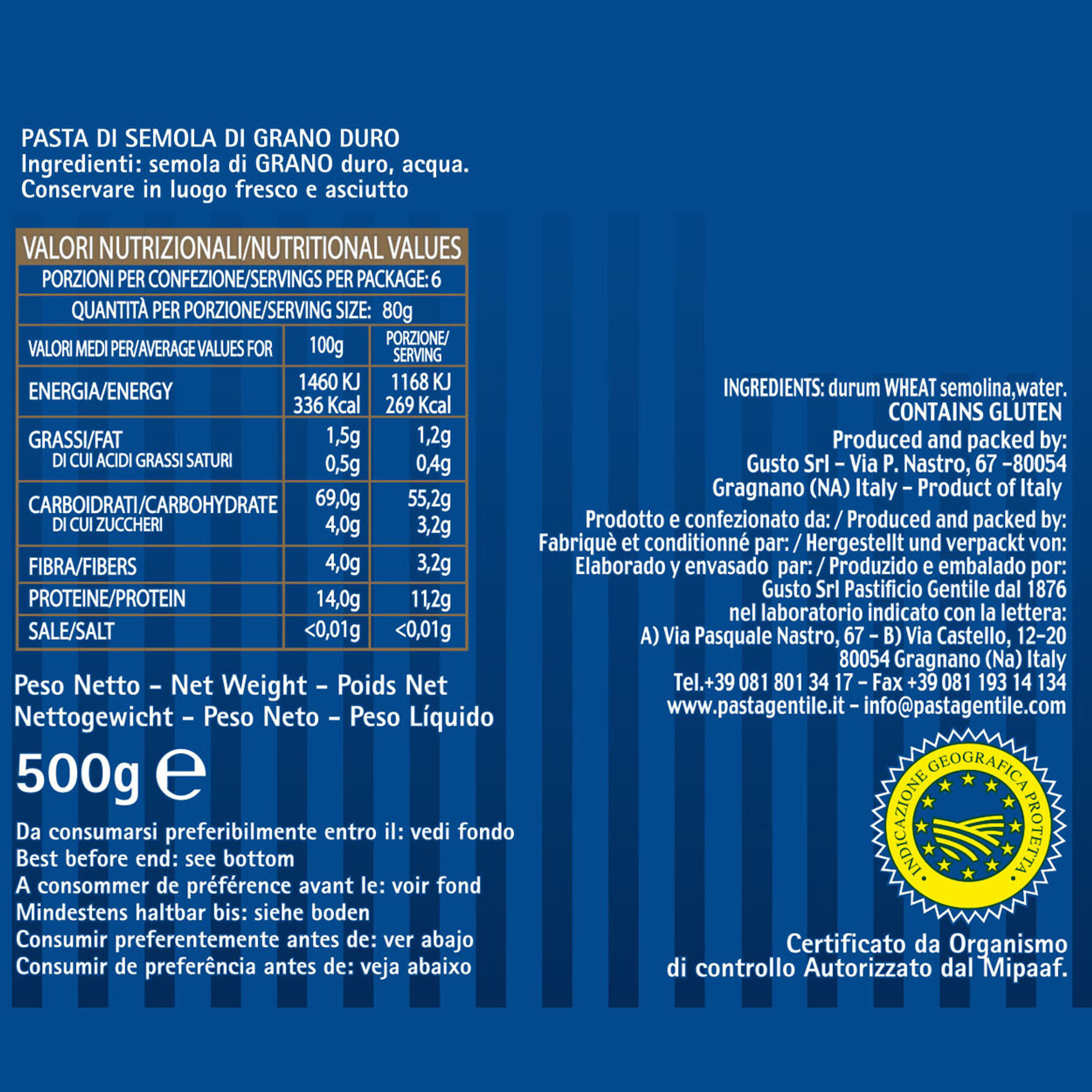 6 Conf. da 500 gr Misto Pasta Gentile Gentile vista1