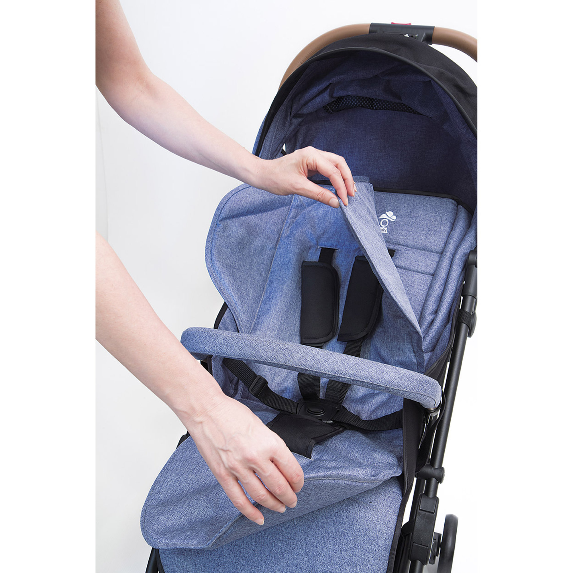 Silla de paseo TROLLEY supercompacta, jeans Joyello vista8