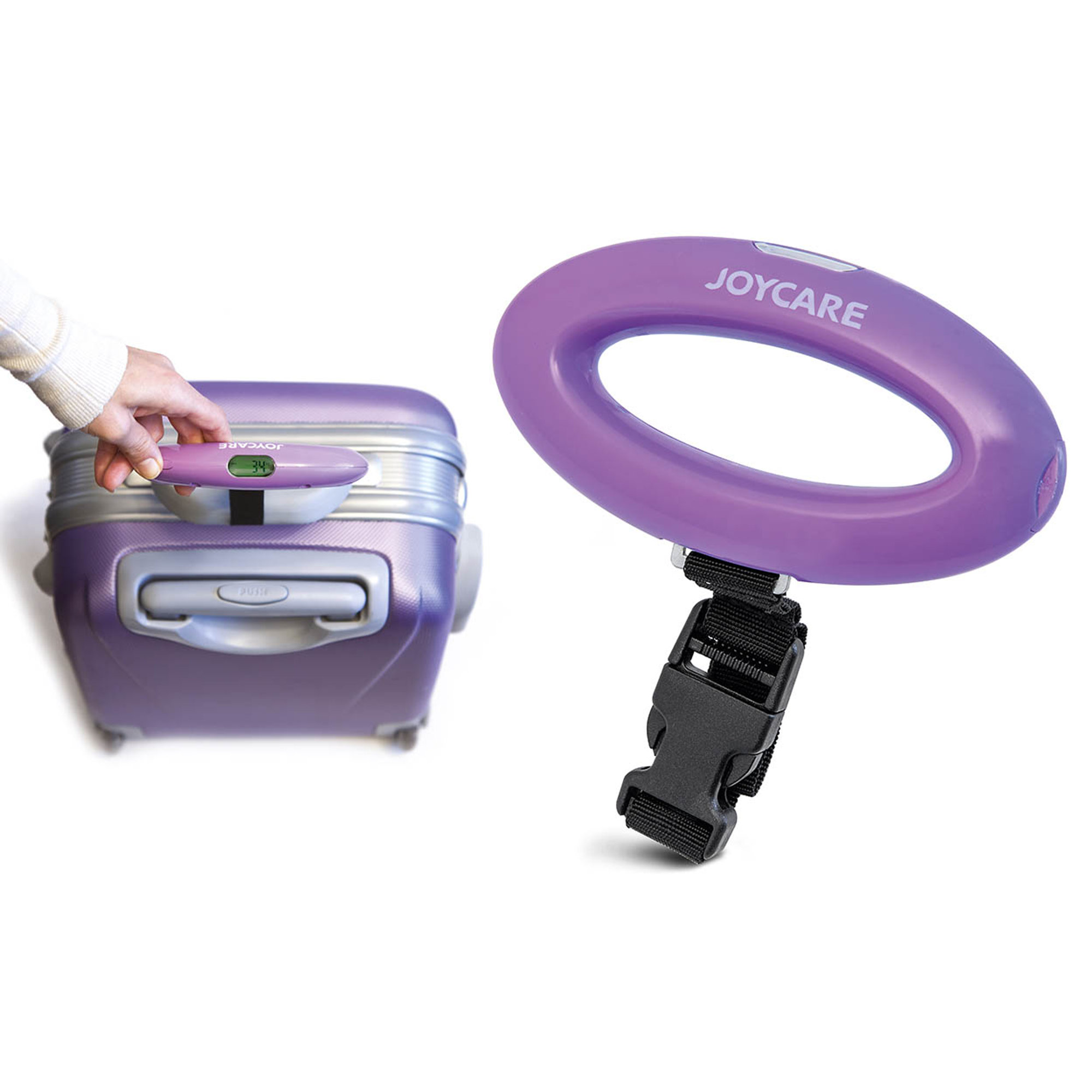 Bilancia pesa bagagli digitale, viola Joycare vista6