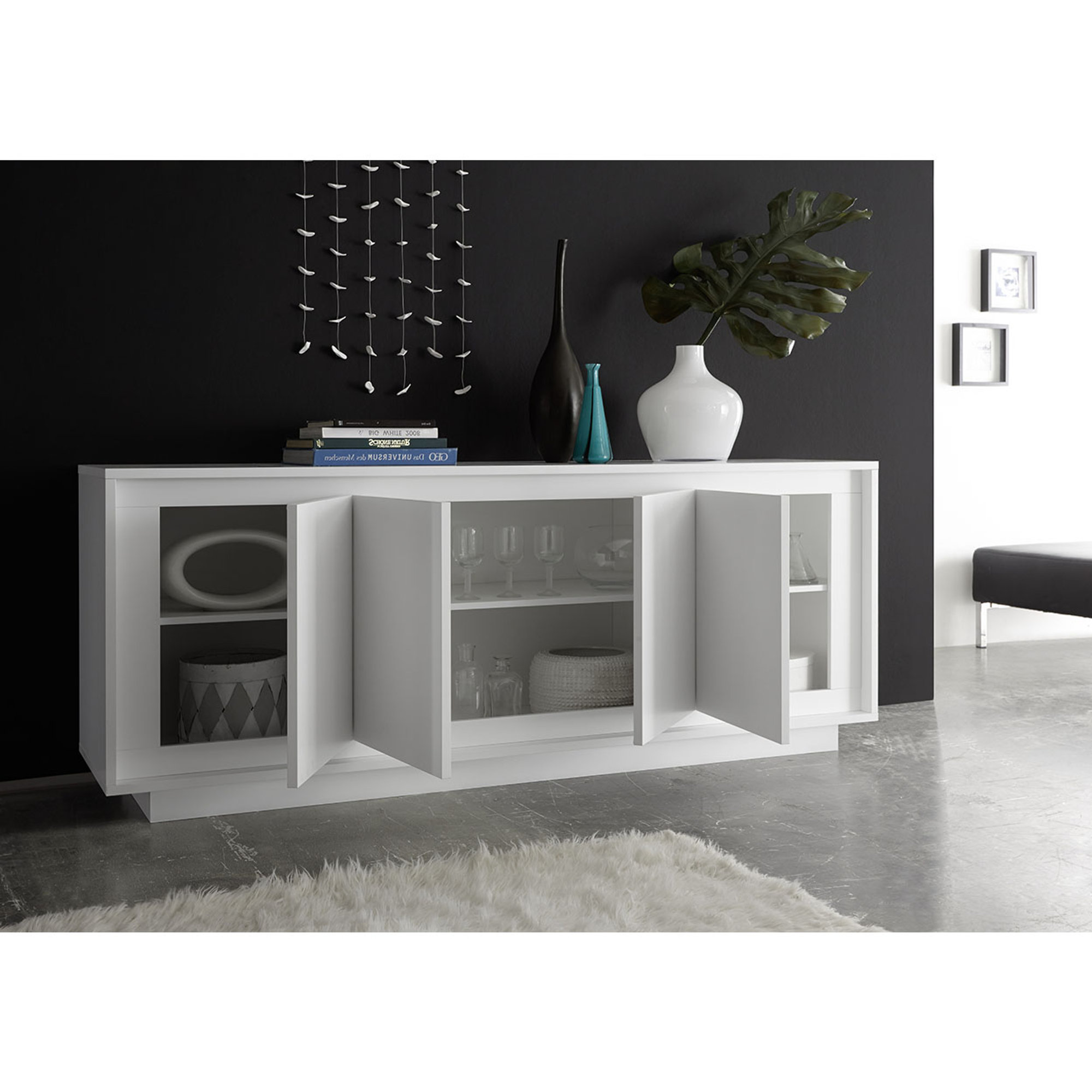 Credenza FRAME bianco Black & White vista2