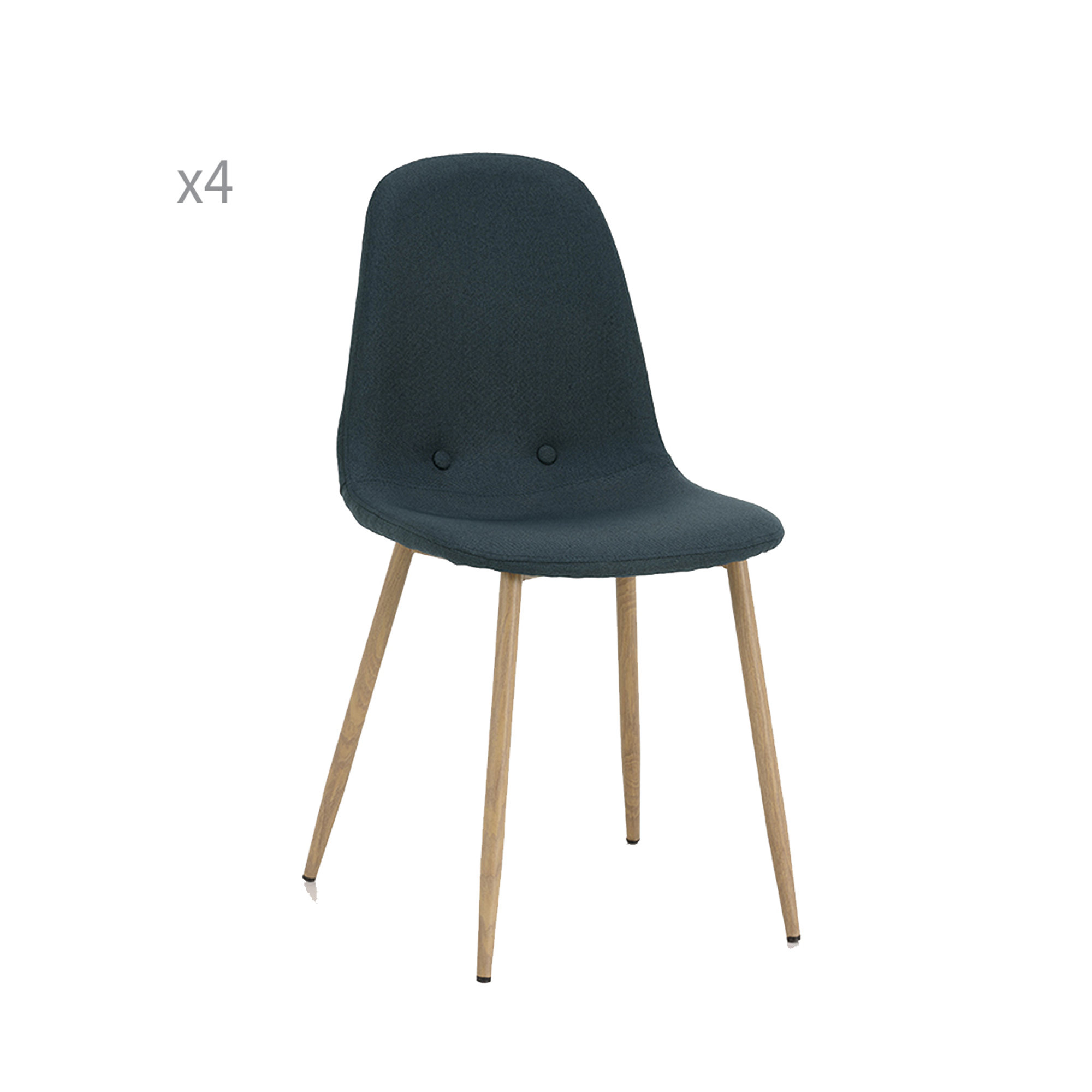 Set da 4 sedia DAMASCO verde scuro Black & White vista0