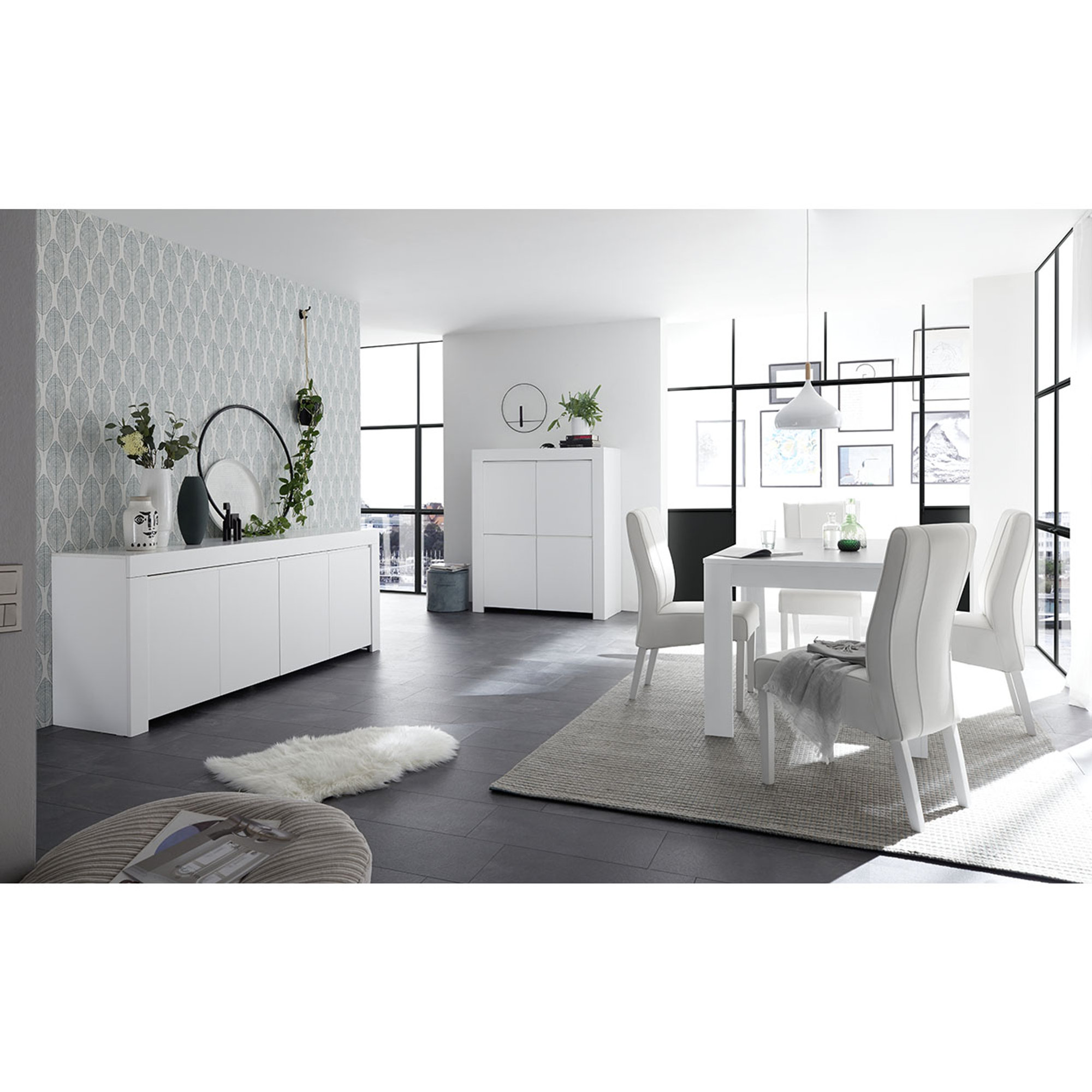 Credenza PANAMA bianco Black & White vista2