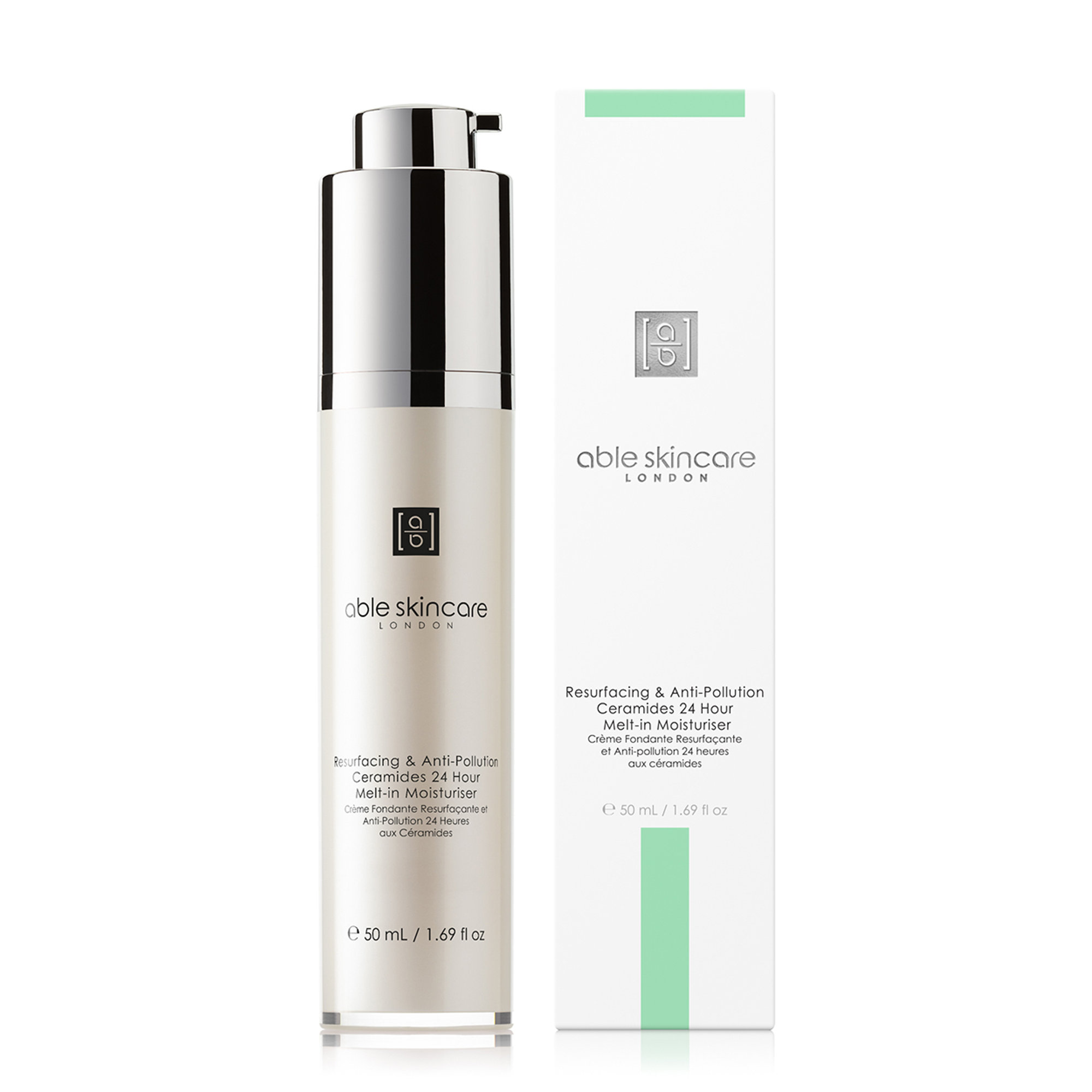 Återfuktande restaurerande kräm 24 timmar anti-förorening med ceramider 50 ml ABLE SKINCARE vista0