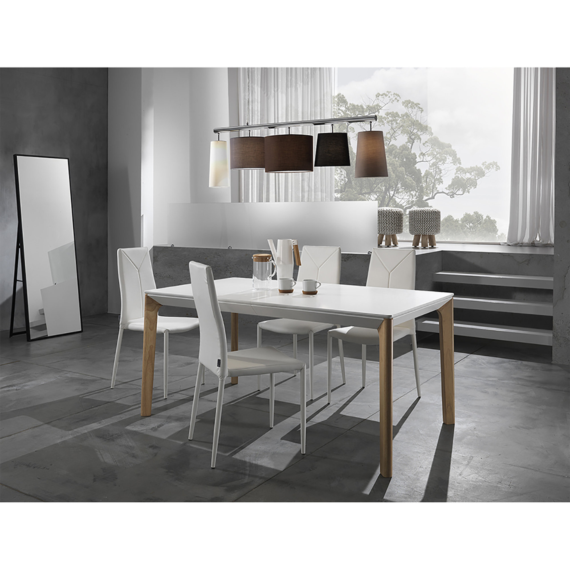 Tavolo allungabile Varm, marrone/bianco Tomasucci vista6