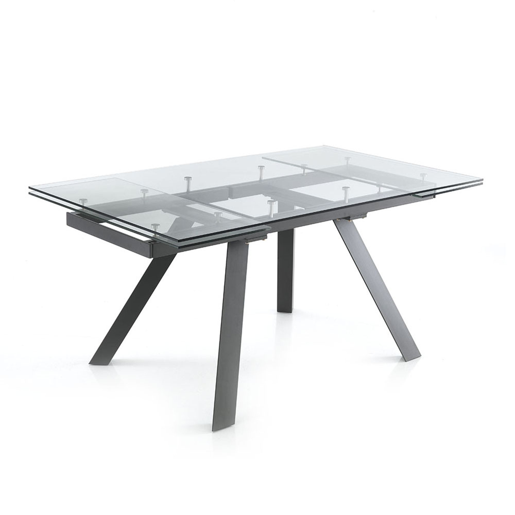 Tavolo allungabile Talent, grigio opaco/trasparente Tomasucci vista0