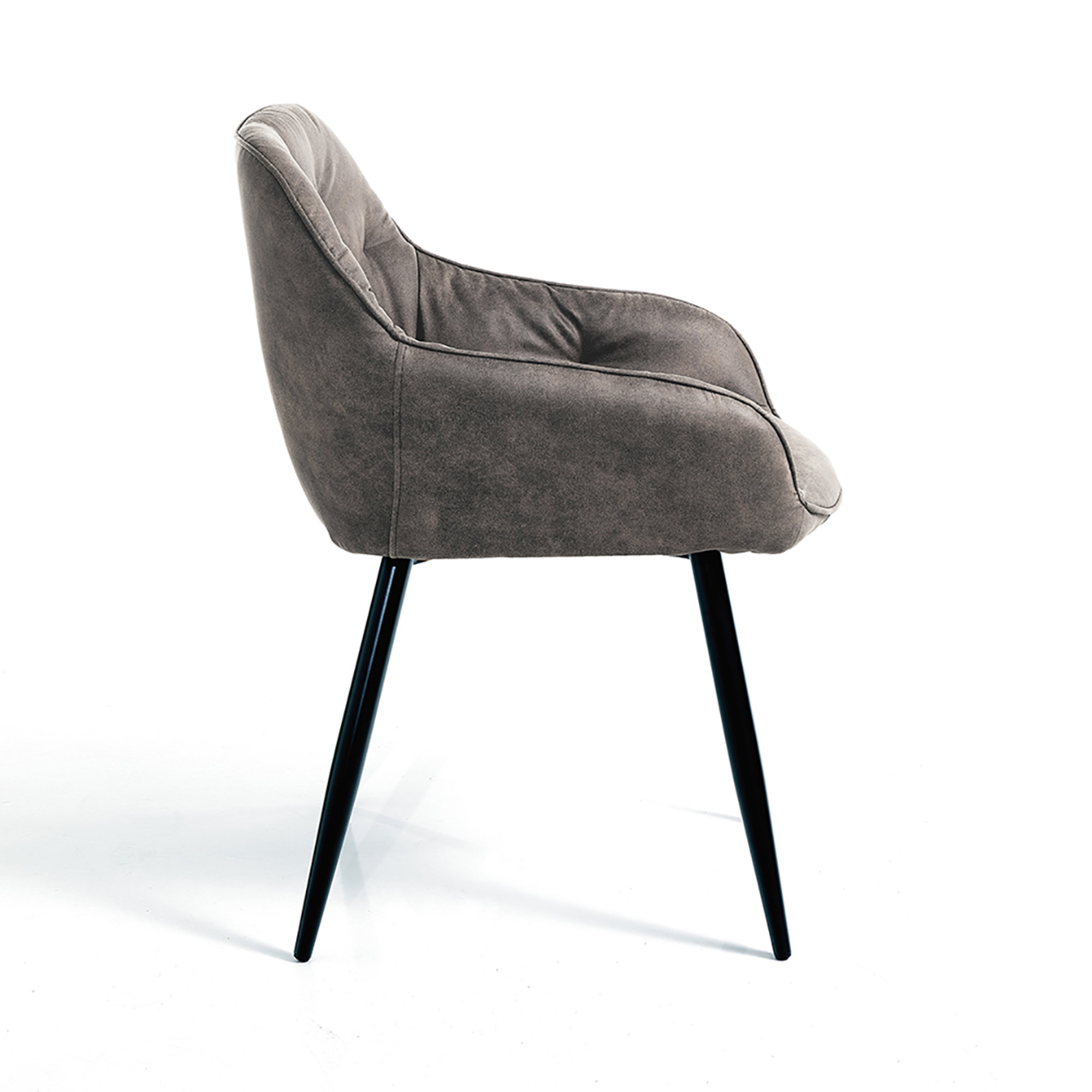 Set da 2 sedie imbottita Lovely, grigio/nero Tomasucci special price vista1