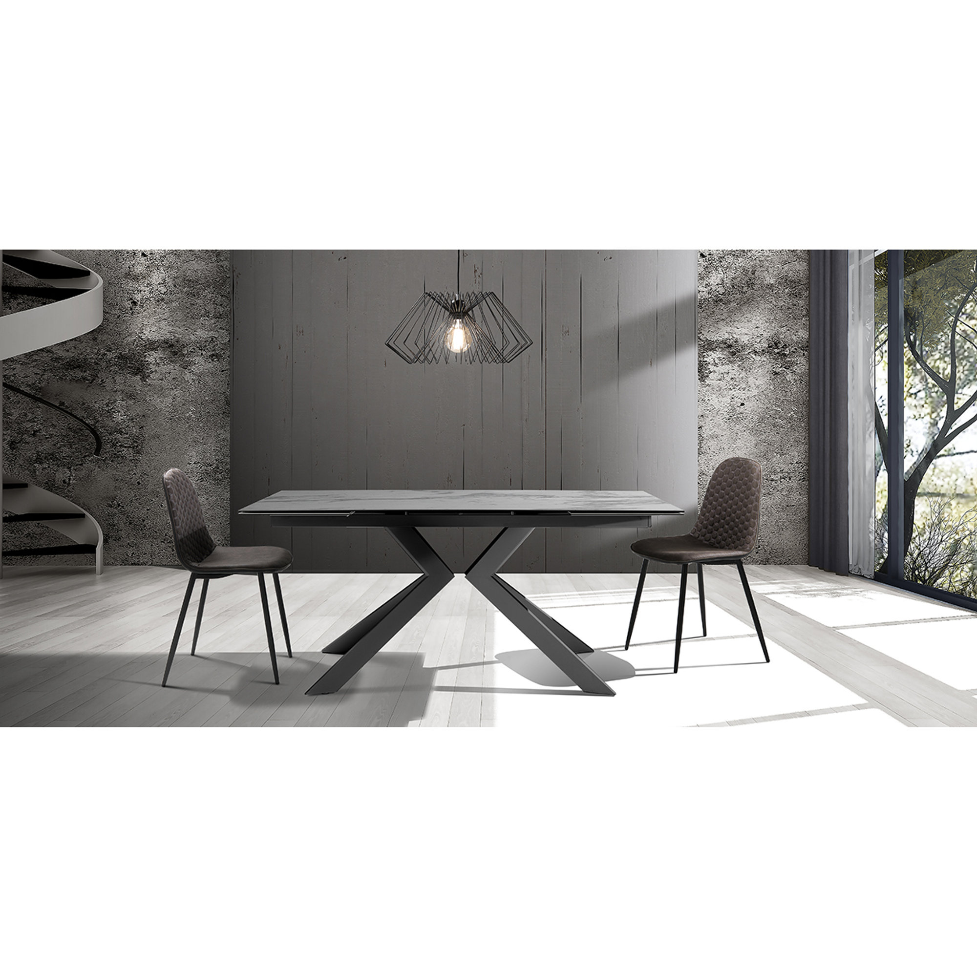 Tavolo allungabile Tips Evolution, grigio opaco Tomasucci vista3
