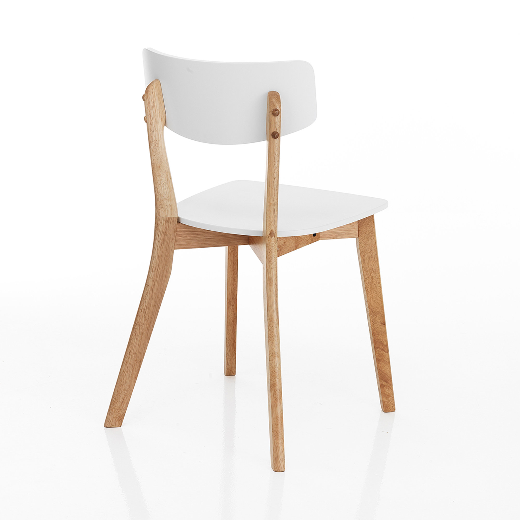 Ensemble de 2 chaises Varm, blanc mat/chêne Tomasucci vista1