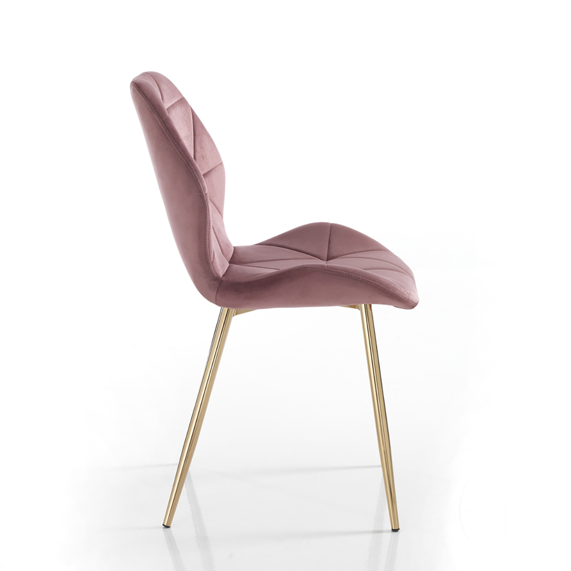 Set da 4 sedie New Kemy, rosa cipria/oro Tomasucci vista1