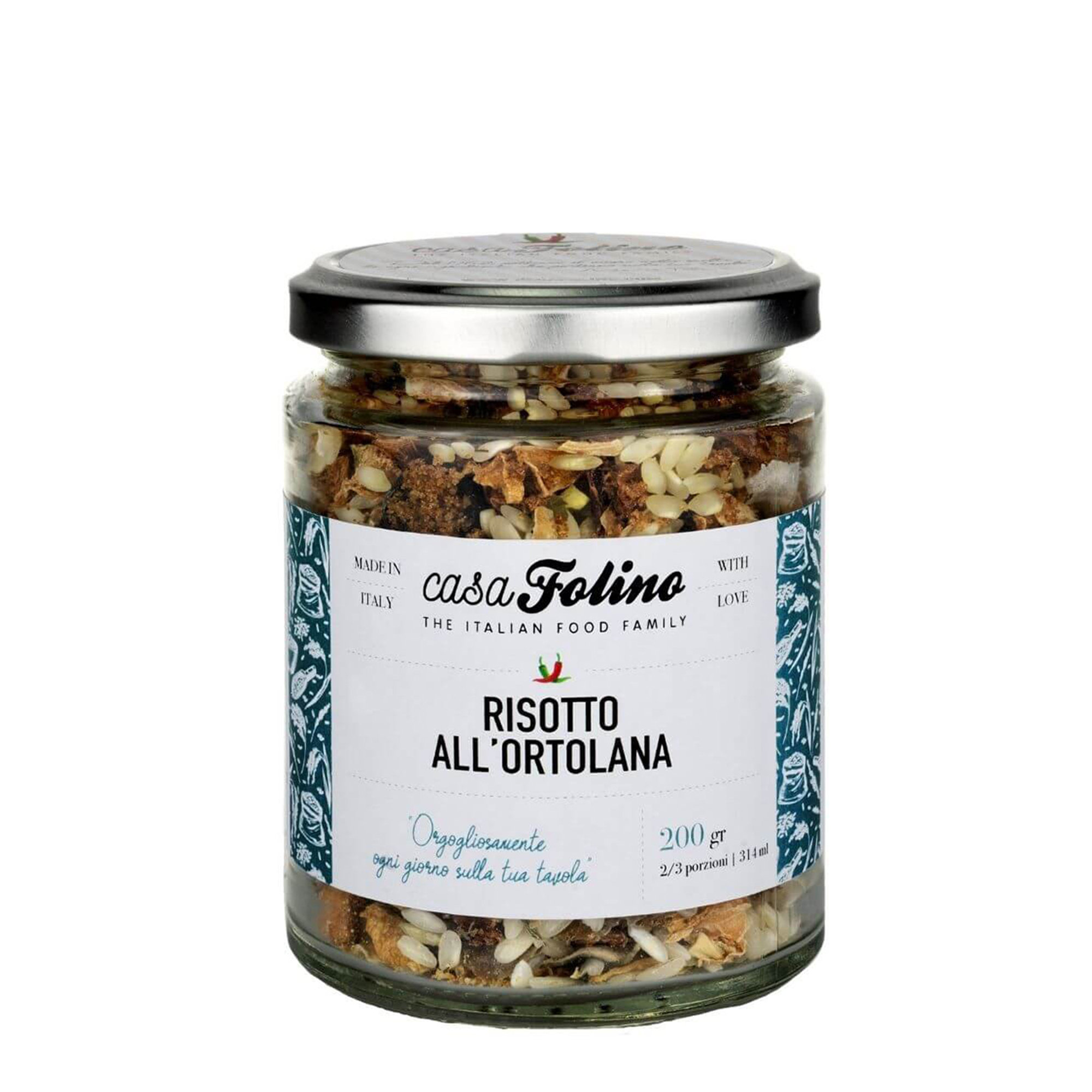 6 bocaux mixtes de 200 gr - Boîte à risotto aromatisée Casa Folino vista1
