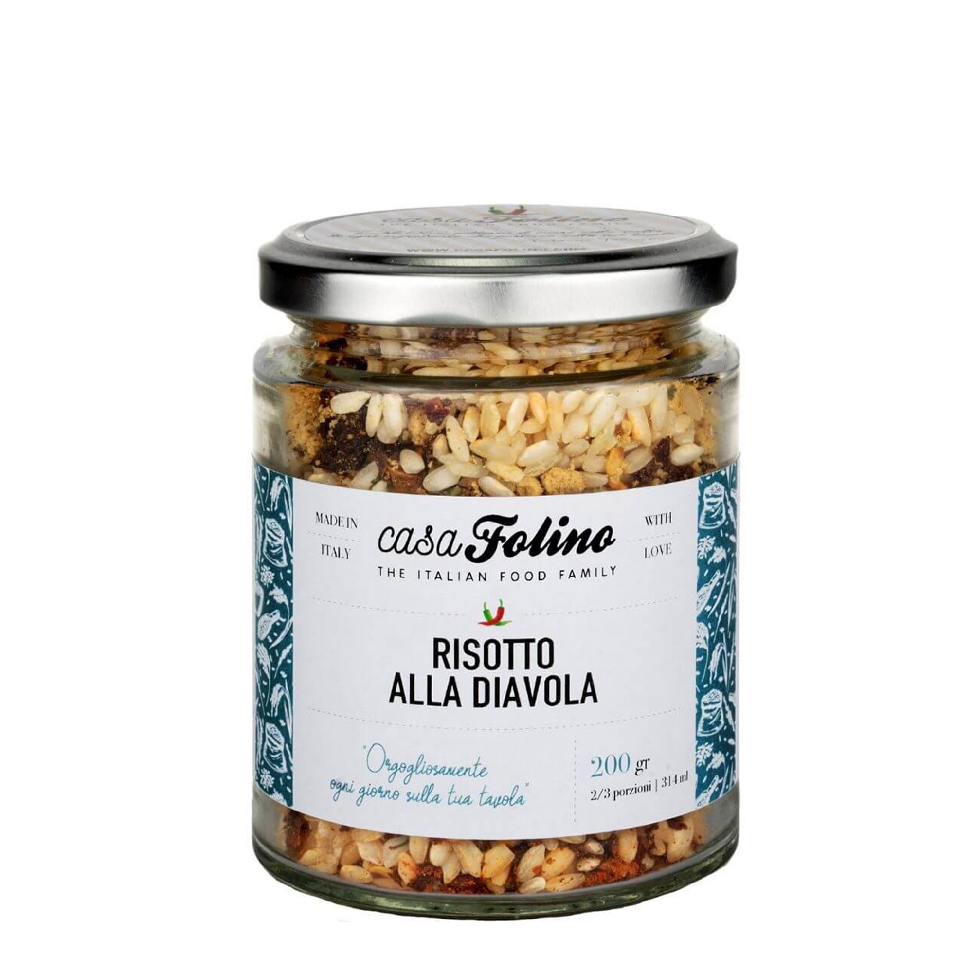 6 bocaux mixtes de 200 gr - Boîte à risotto aromatisée Casa Folino vista3