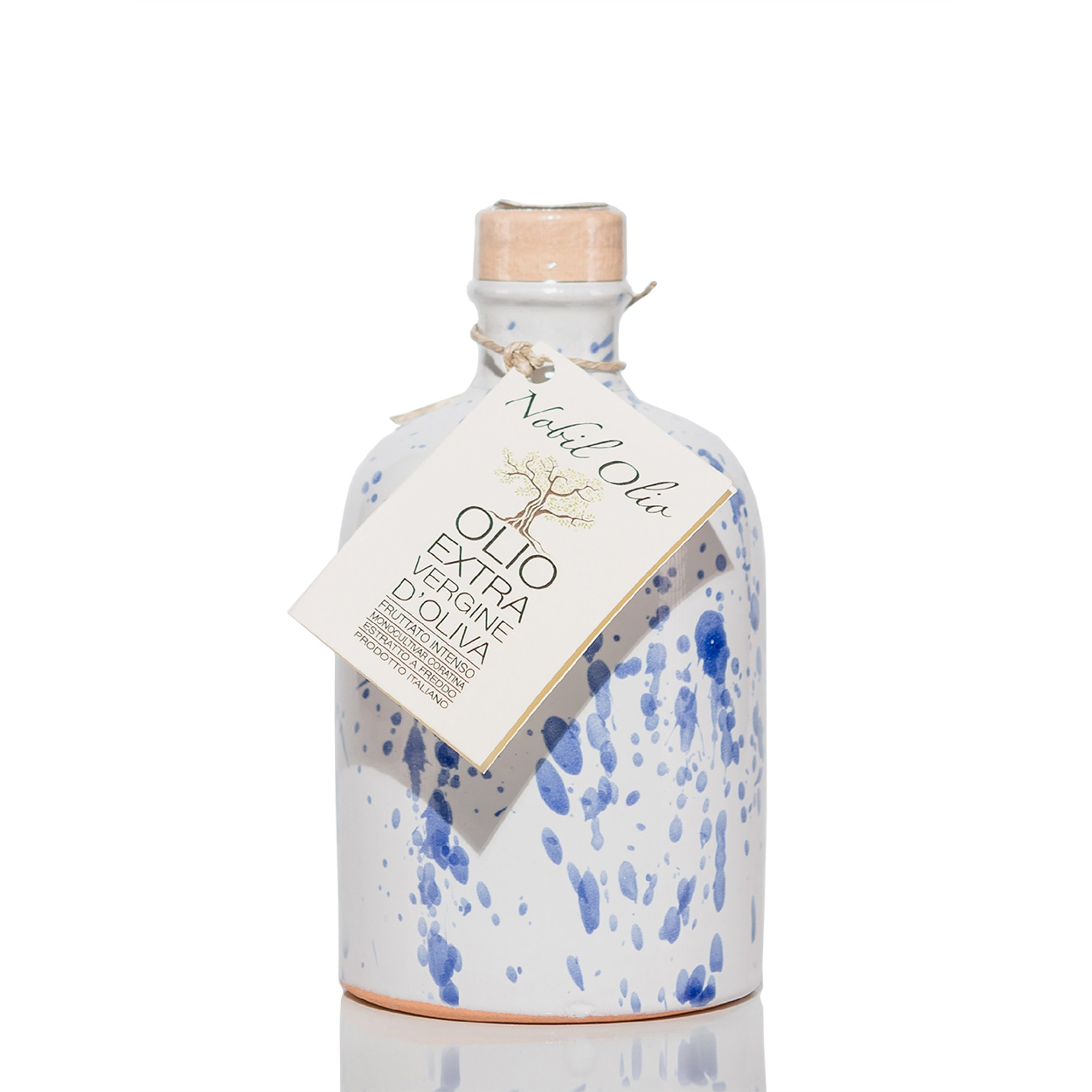 2 Ánforas de cerámica Grottaglie 250 ml - Colección Nobil Oil Sketch: Verde, Azul Urselli vista2