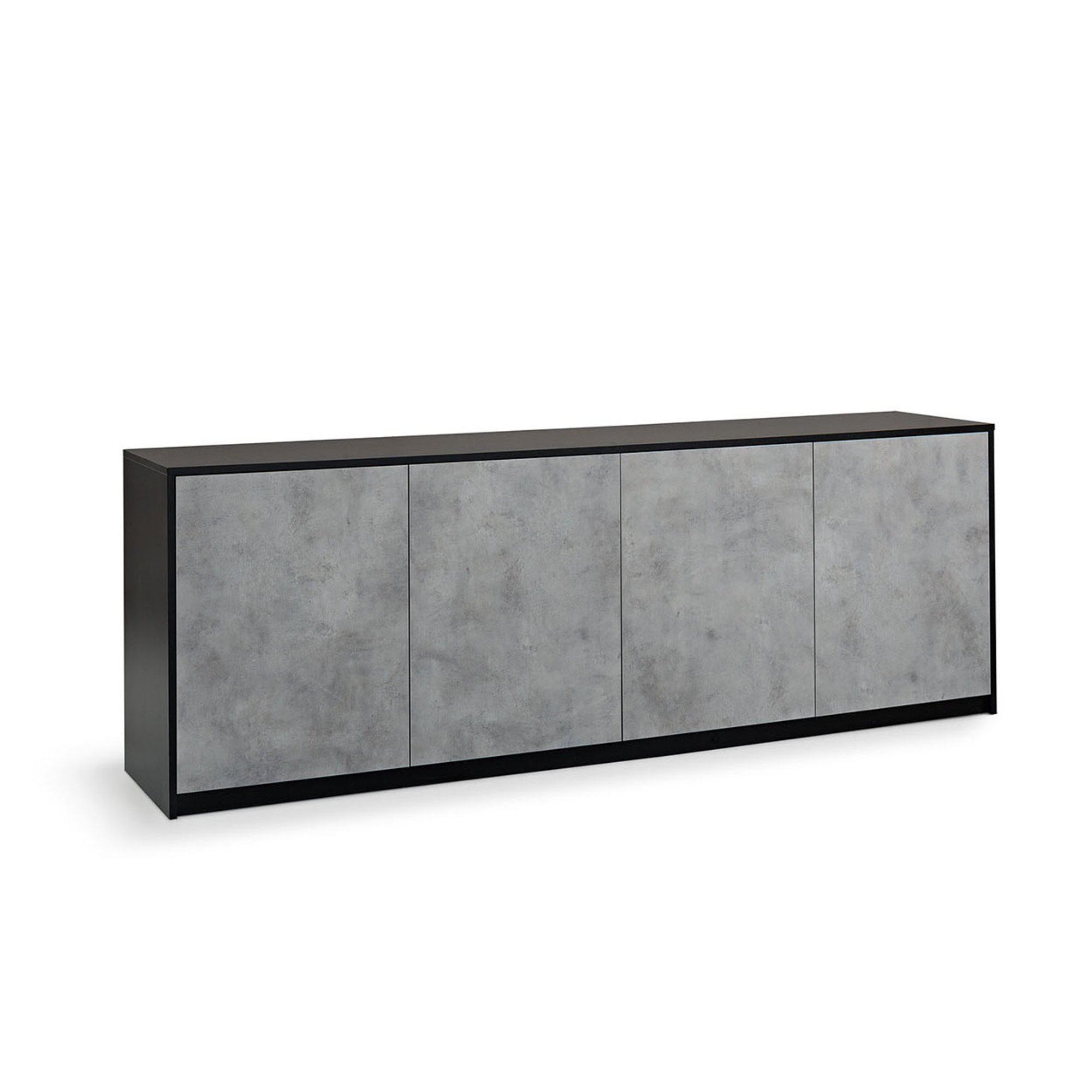 Buffet 4 ante TUX, nero/cemento TFT Home Obsoleto vista0