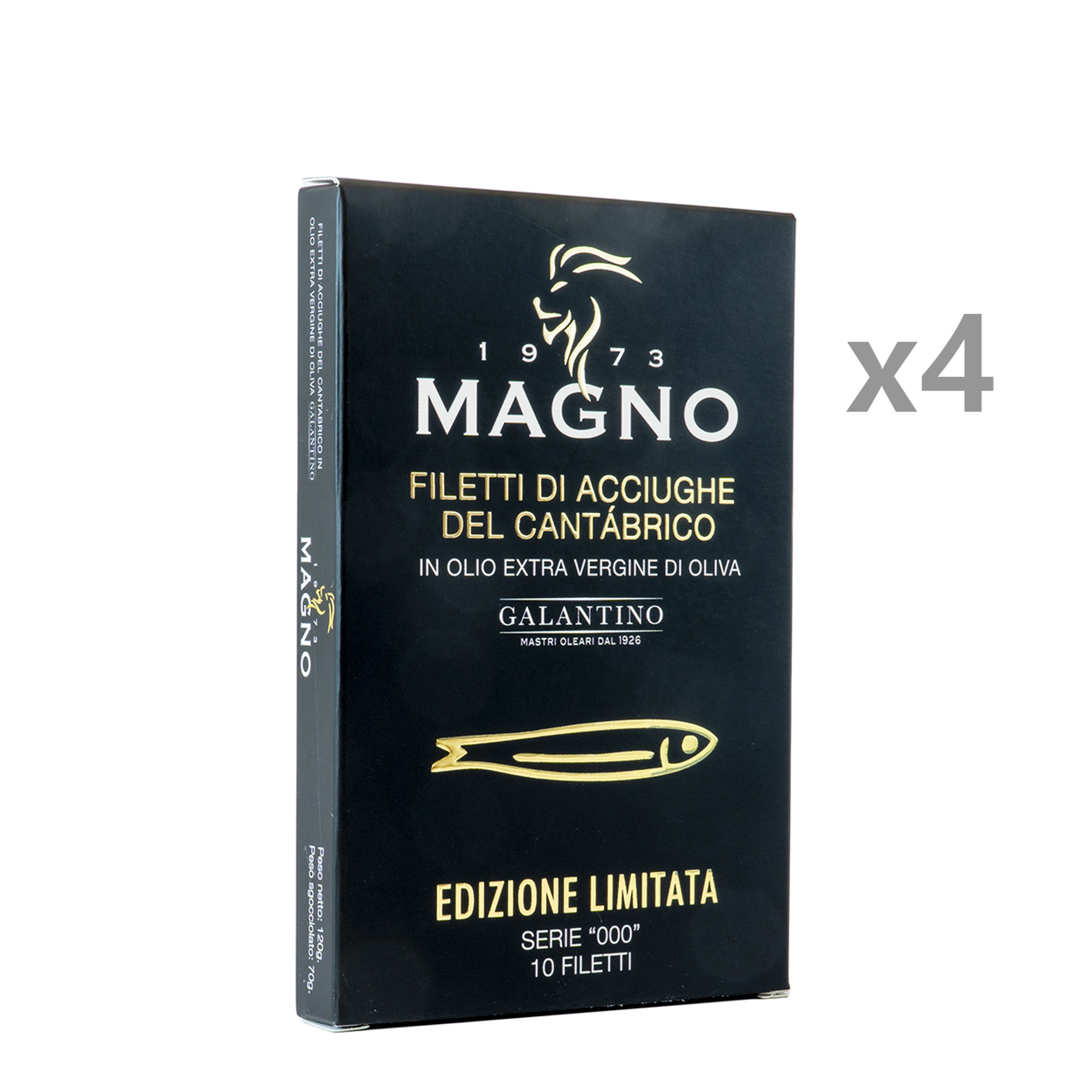4 confezioni - Filetti di Acciughe del Cantabrico "EDIZIONE LIMITATA" Serie "000" 120 gr Magno vista0