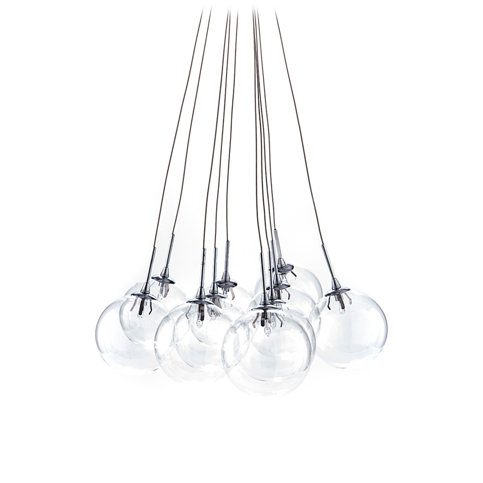 Lampadario Sfere, trasparente Tomasucci vista0