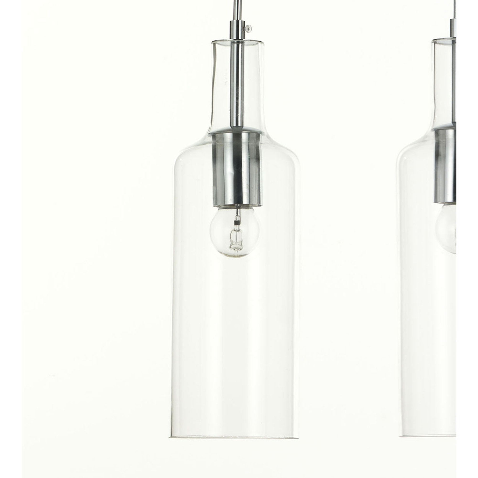 Lampadario 3 luci Bottles, trasparente Tomasucci vista2