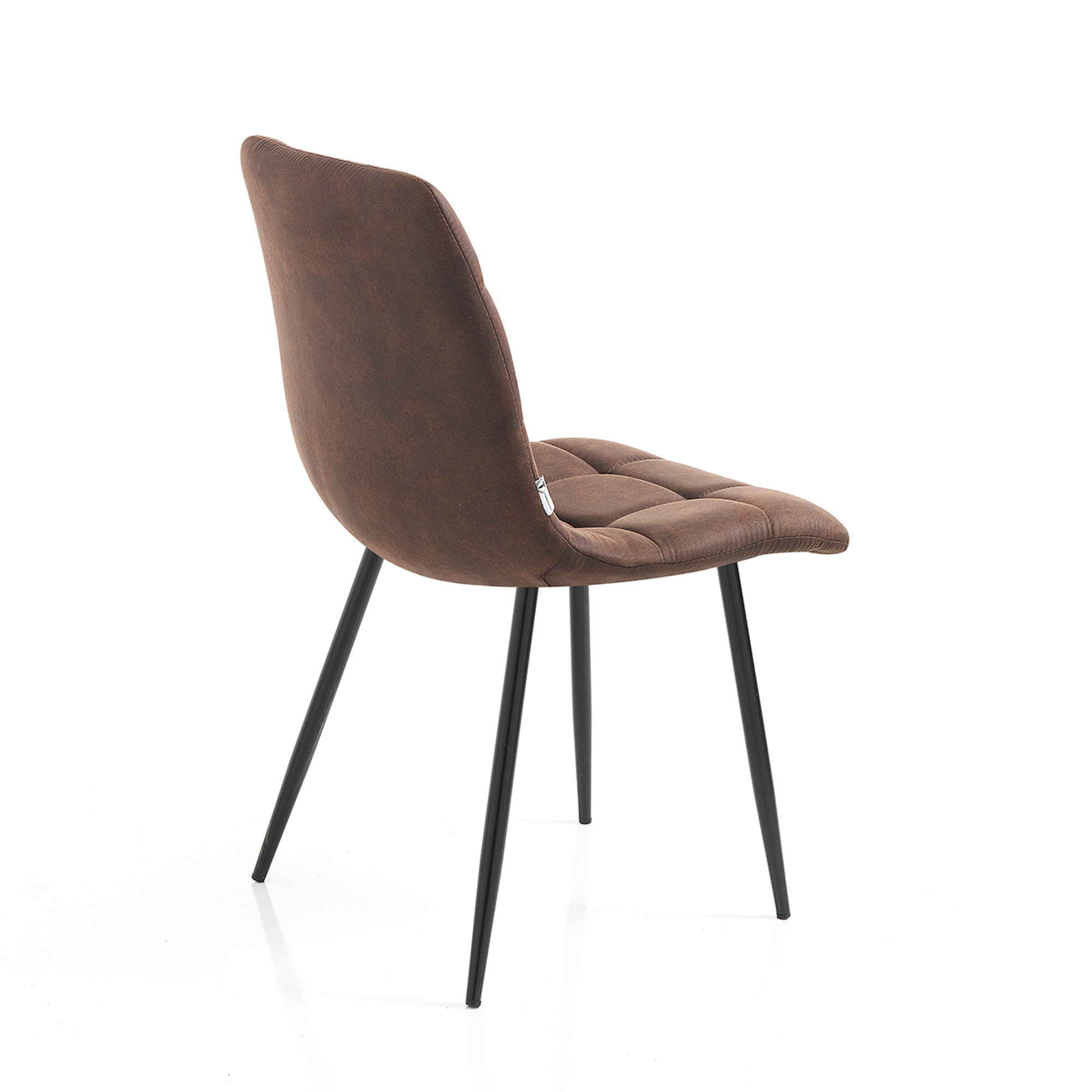 Set 4 sedie Toffee Old, marrone/nero opaco Tomasucci vista2