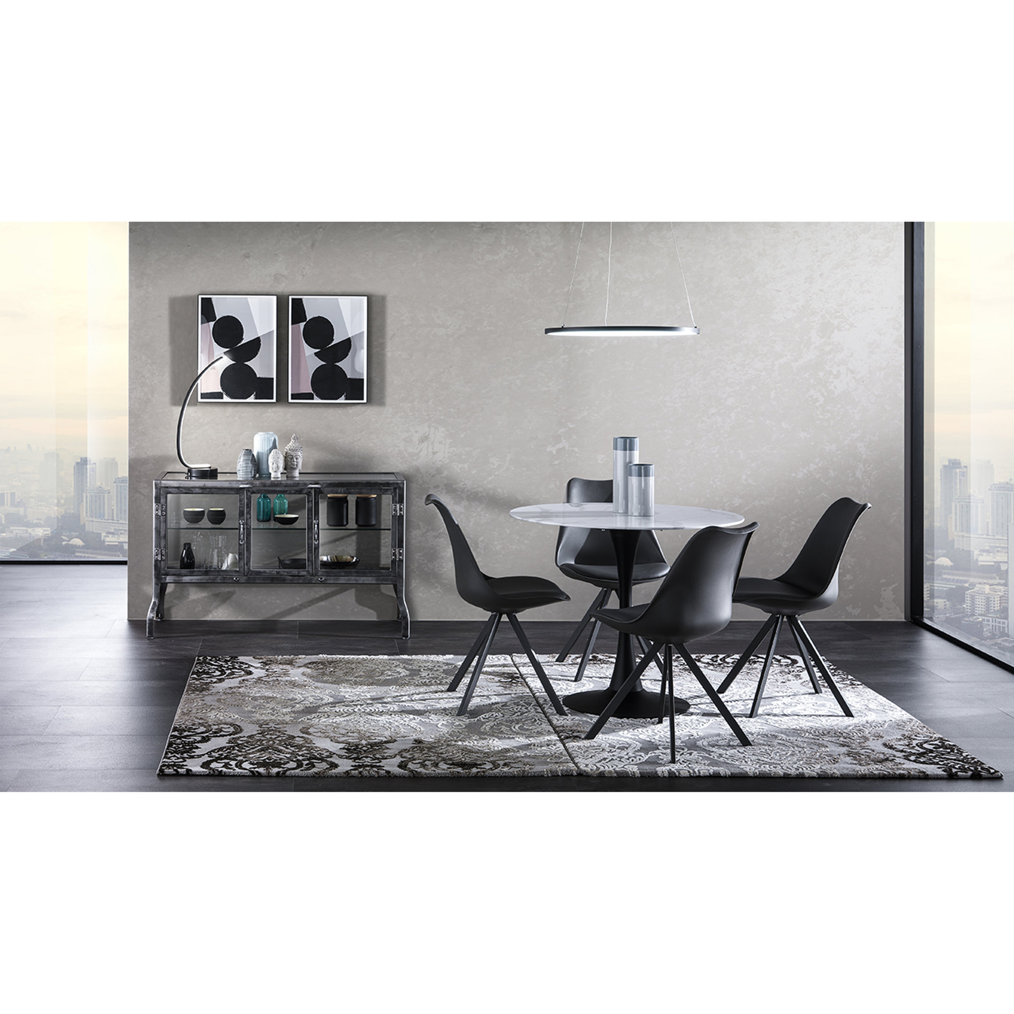Set 4 sedie Kiki Slim, grigio Tomasucci vista3