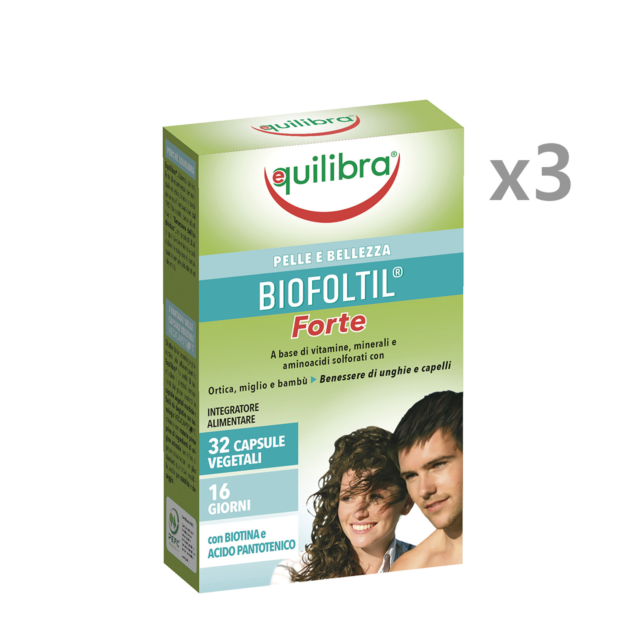 3 paquets - Equilibra Biofoltil Forte, 32 gélules Equilibra vista0
