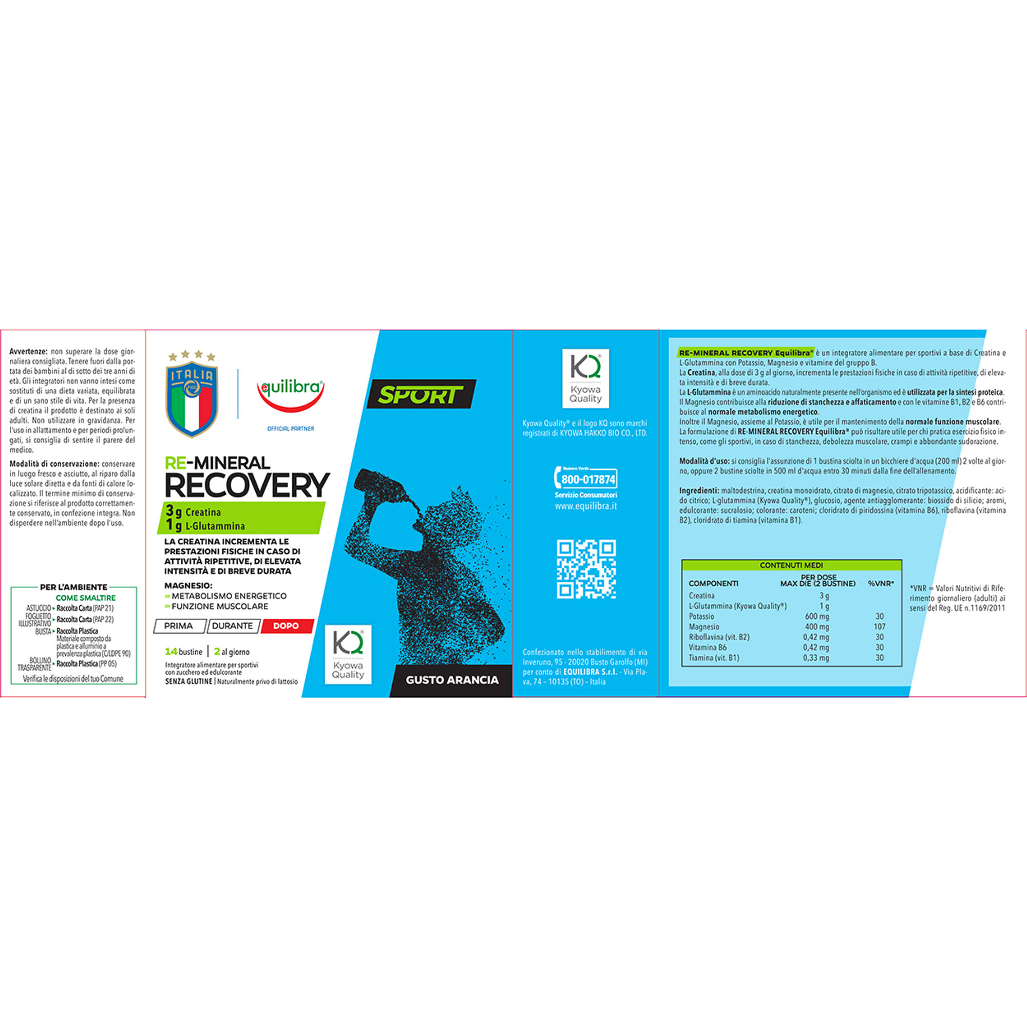 3 Confezioni - Equilibra Re-Mineral Recovery, 14 bustine Equilibra vista1