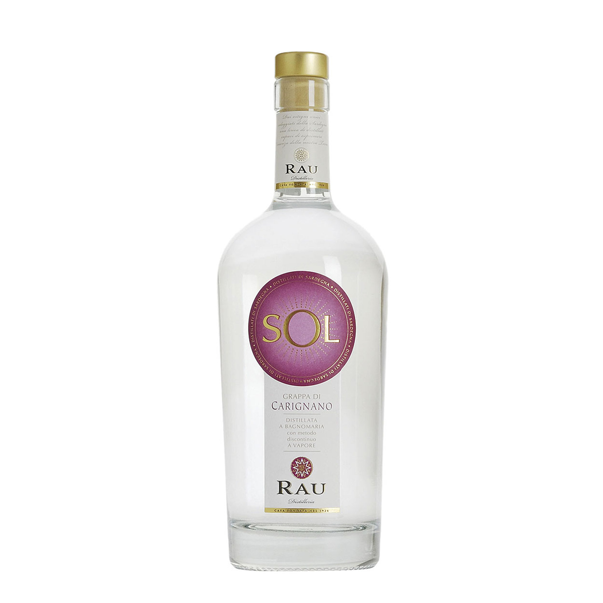 1 bottiglia - Grappa di Carignano SOL 70cl Rau Distillerie vista0