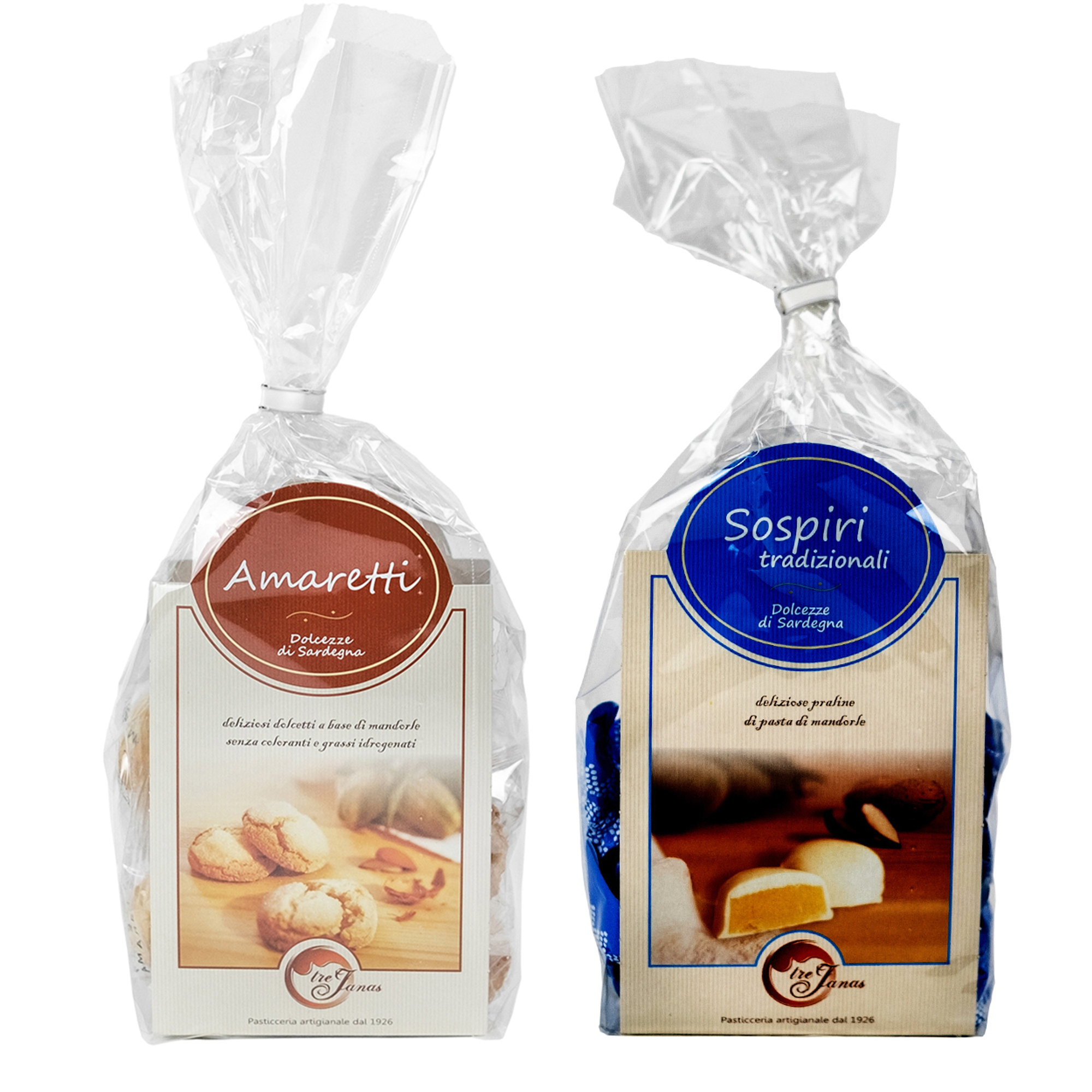 Amaretti 250 gr - Soupirs traditionnels 250 gr Antica Pasticceria Tre Janas vista0