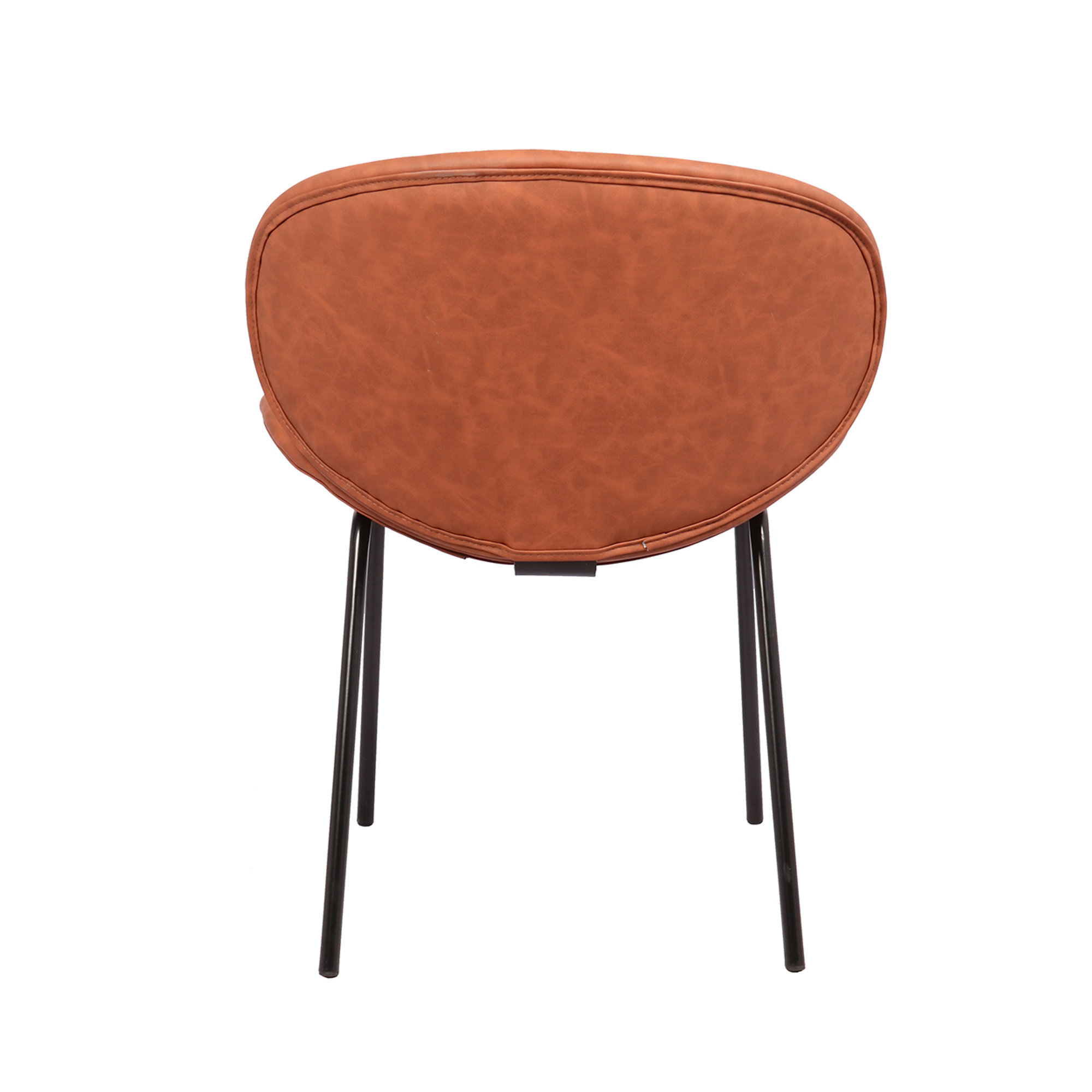 Set 2 poltroncine Warhol in pelle biologica, marrone Braid vista2