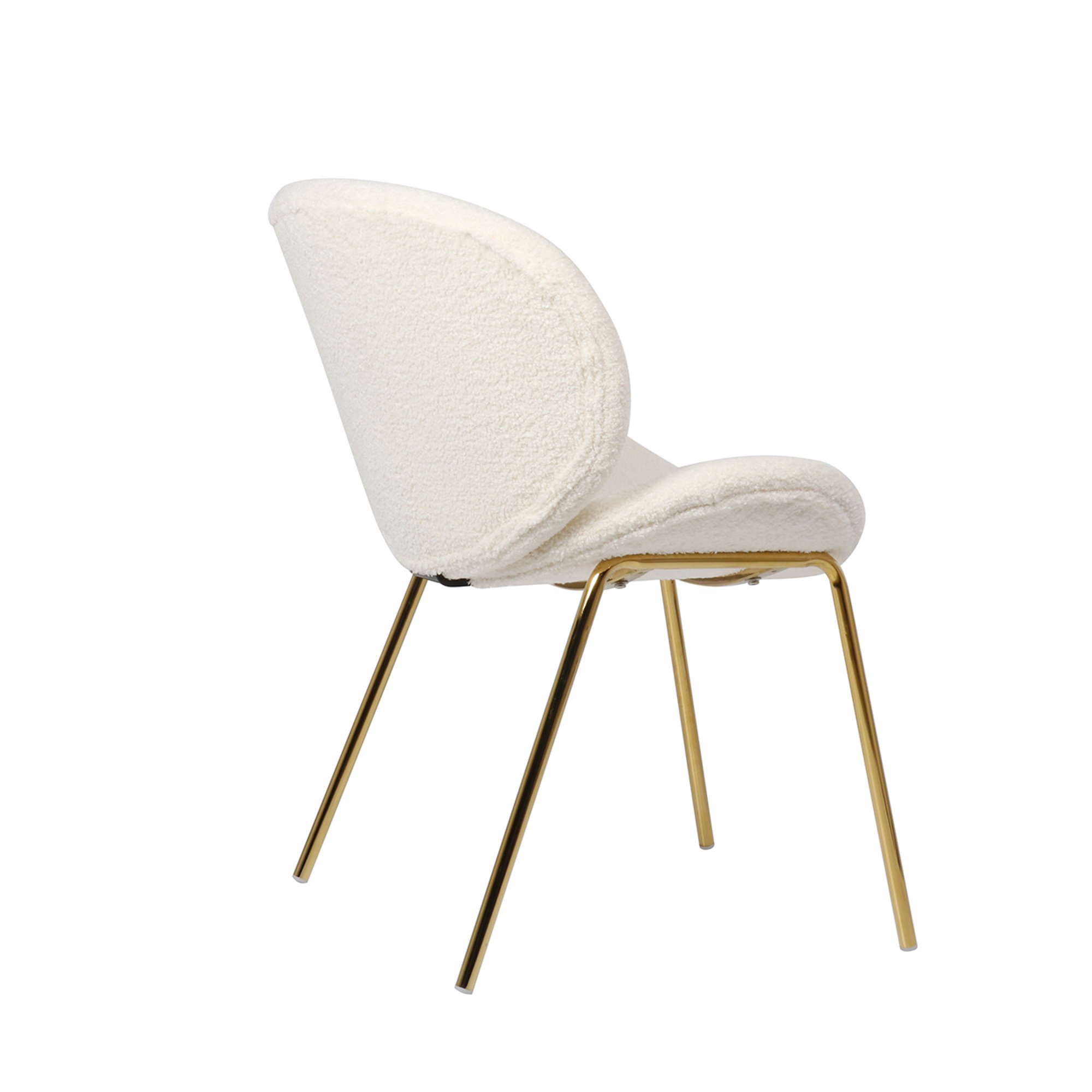 Set 2 poltroncine Warhol, white fur/gold Braid vista2