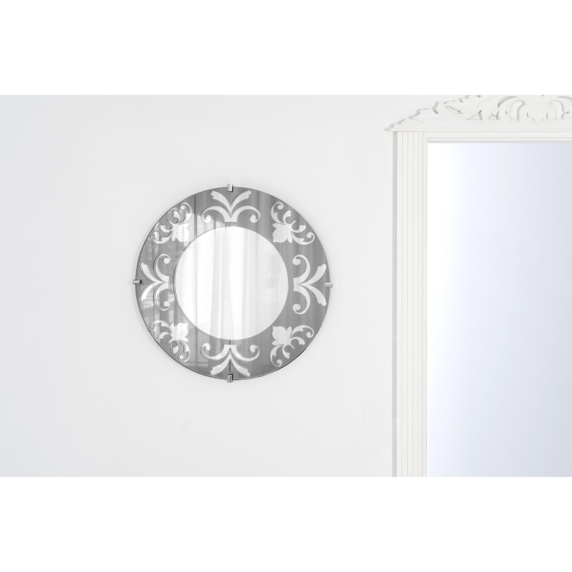 Miroir rond Mina, fumé Braid 2019 vista2