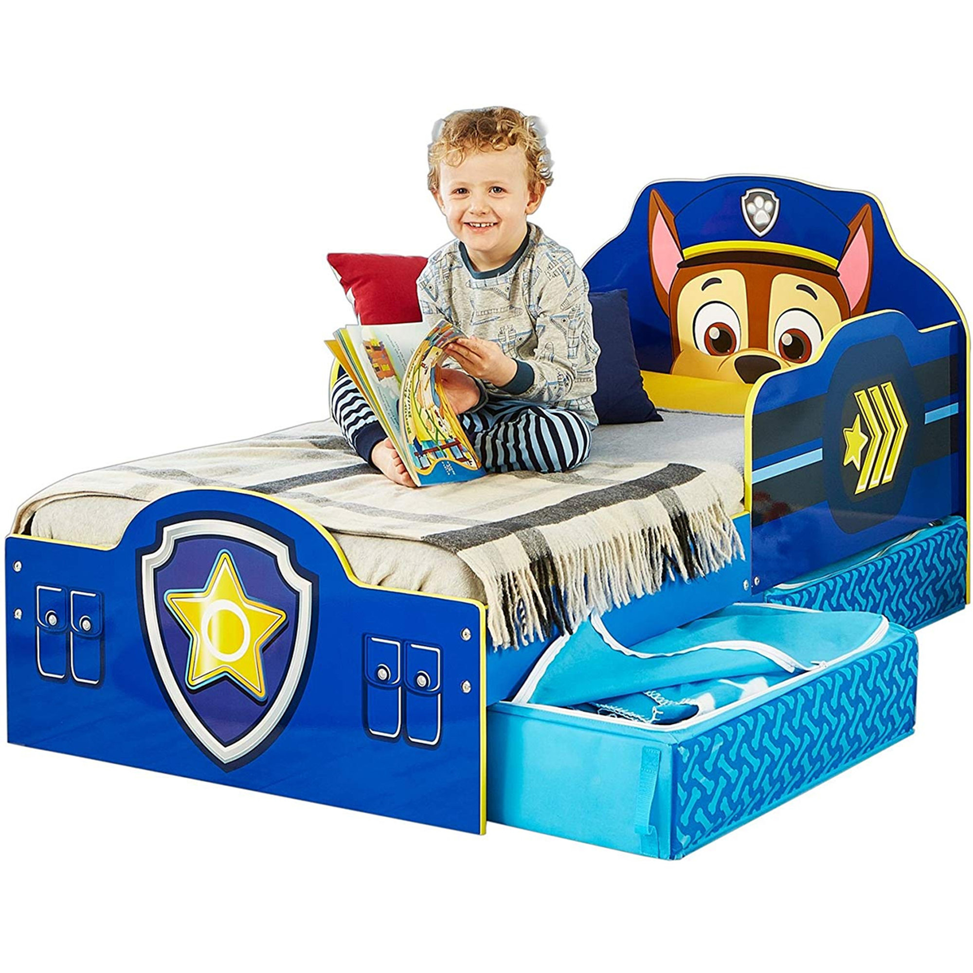 Chase Paw Patrol Lettino in Legno con Contenitori, multicolore North Star Cameretta vista2